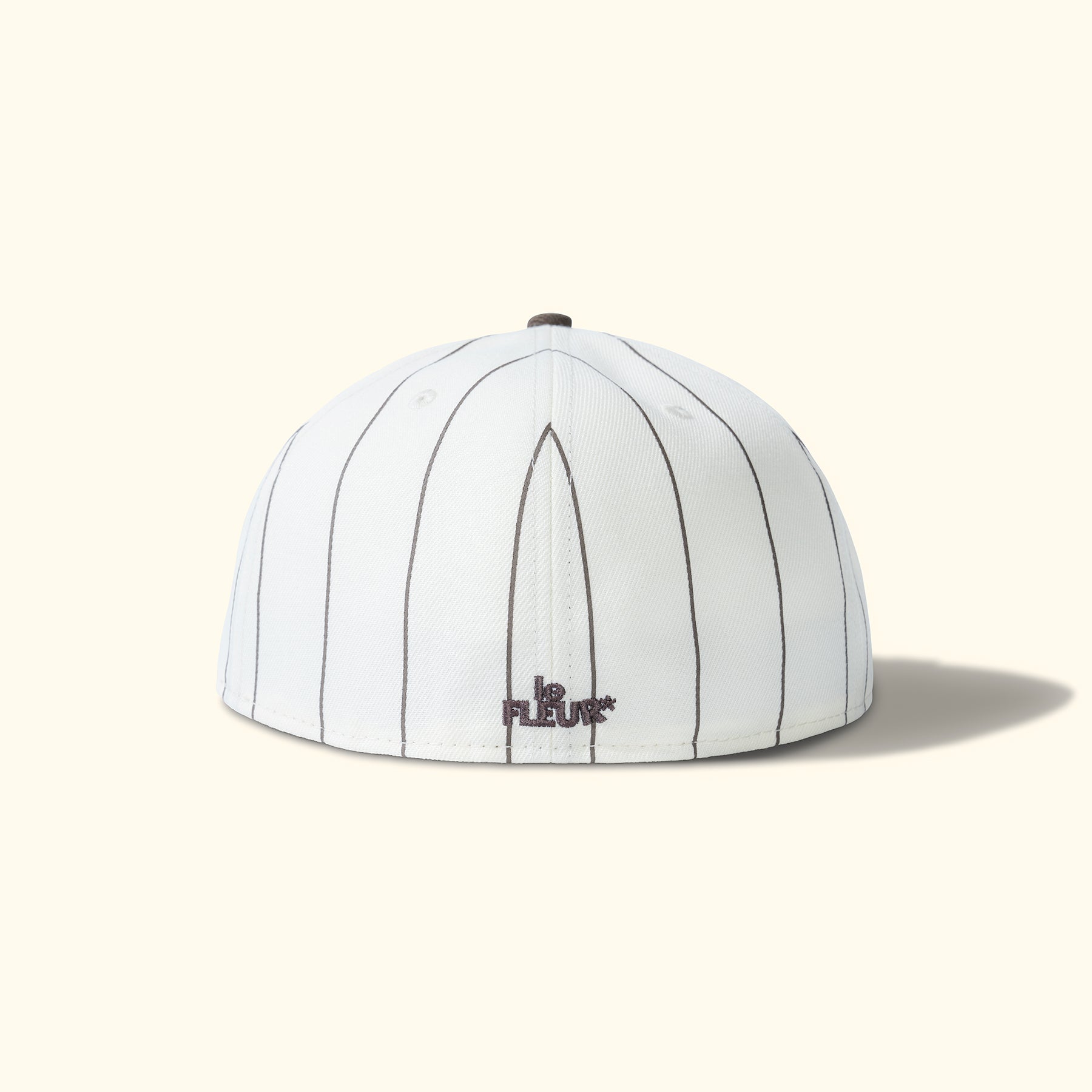 Striped F* Fitted Hat Brown