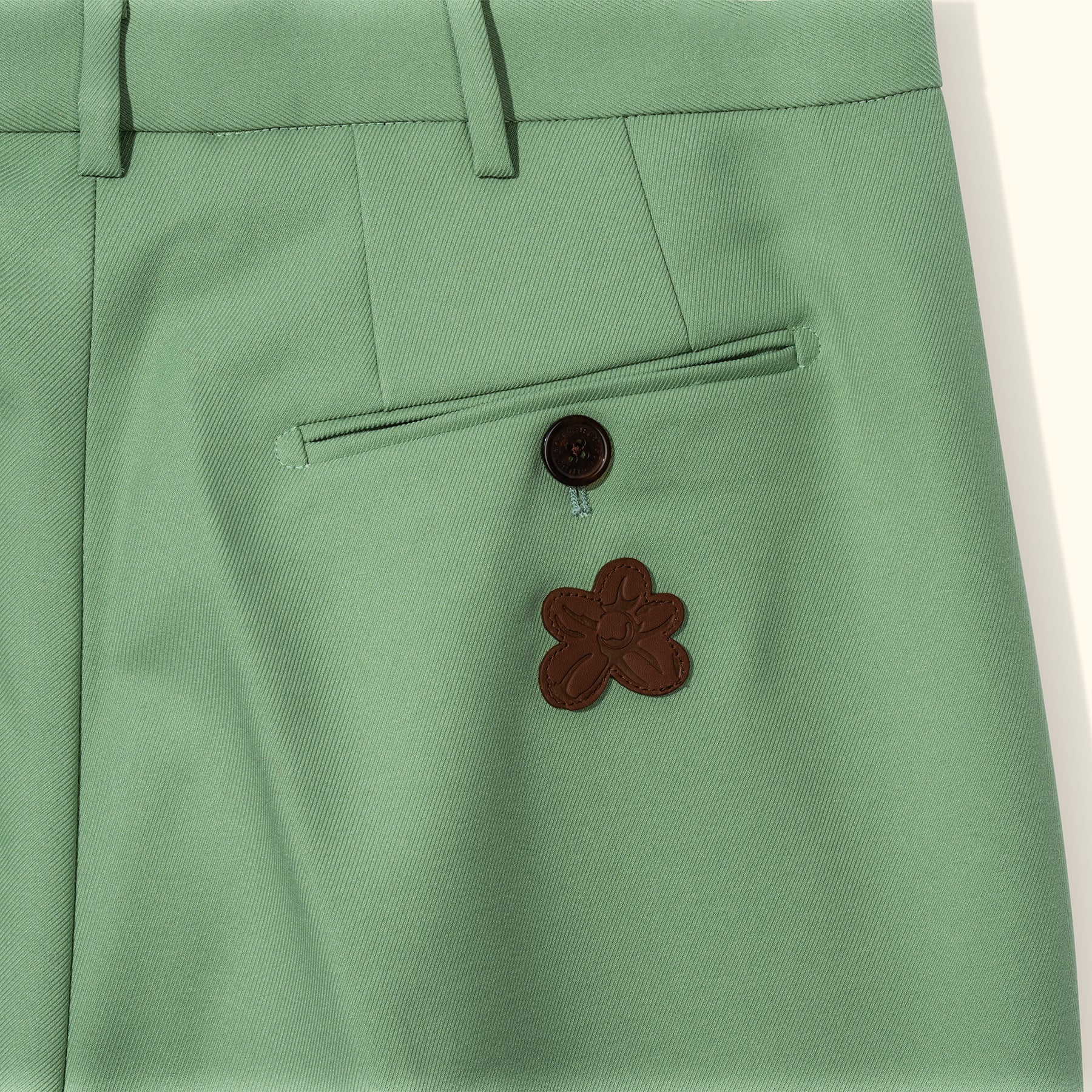 Double Pleated Trousers Drab Green