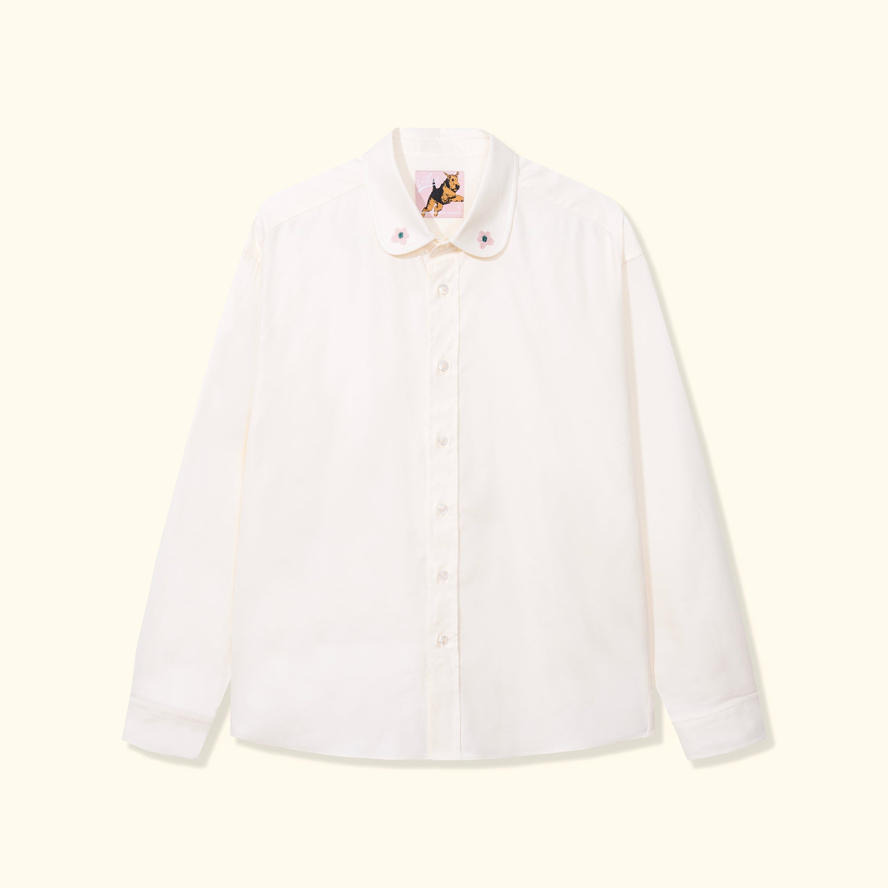 Round Collar Long-Sleeve Ivory