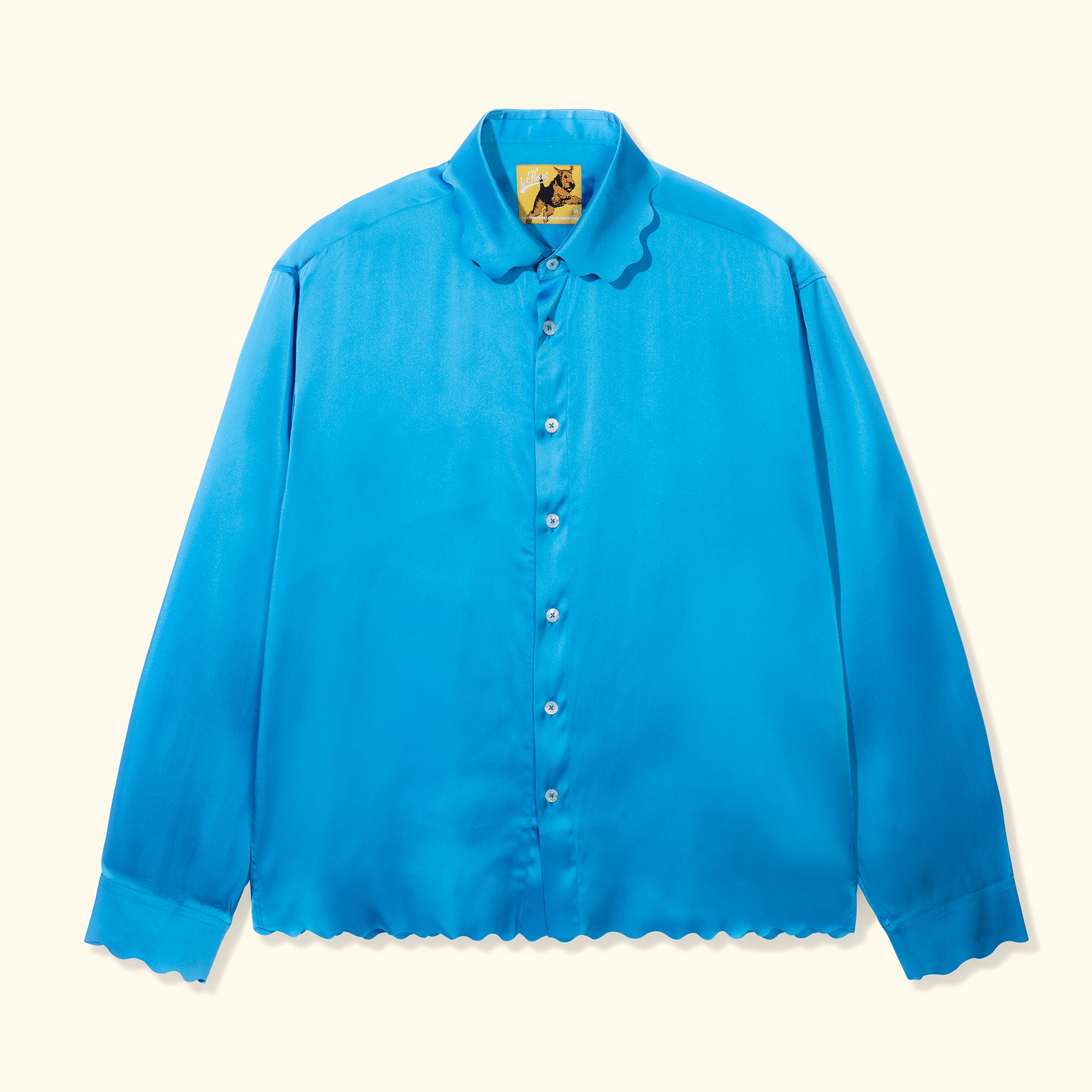 Satin Long-Sleeve Blue
