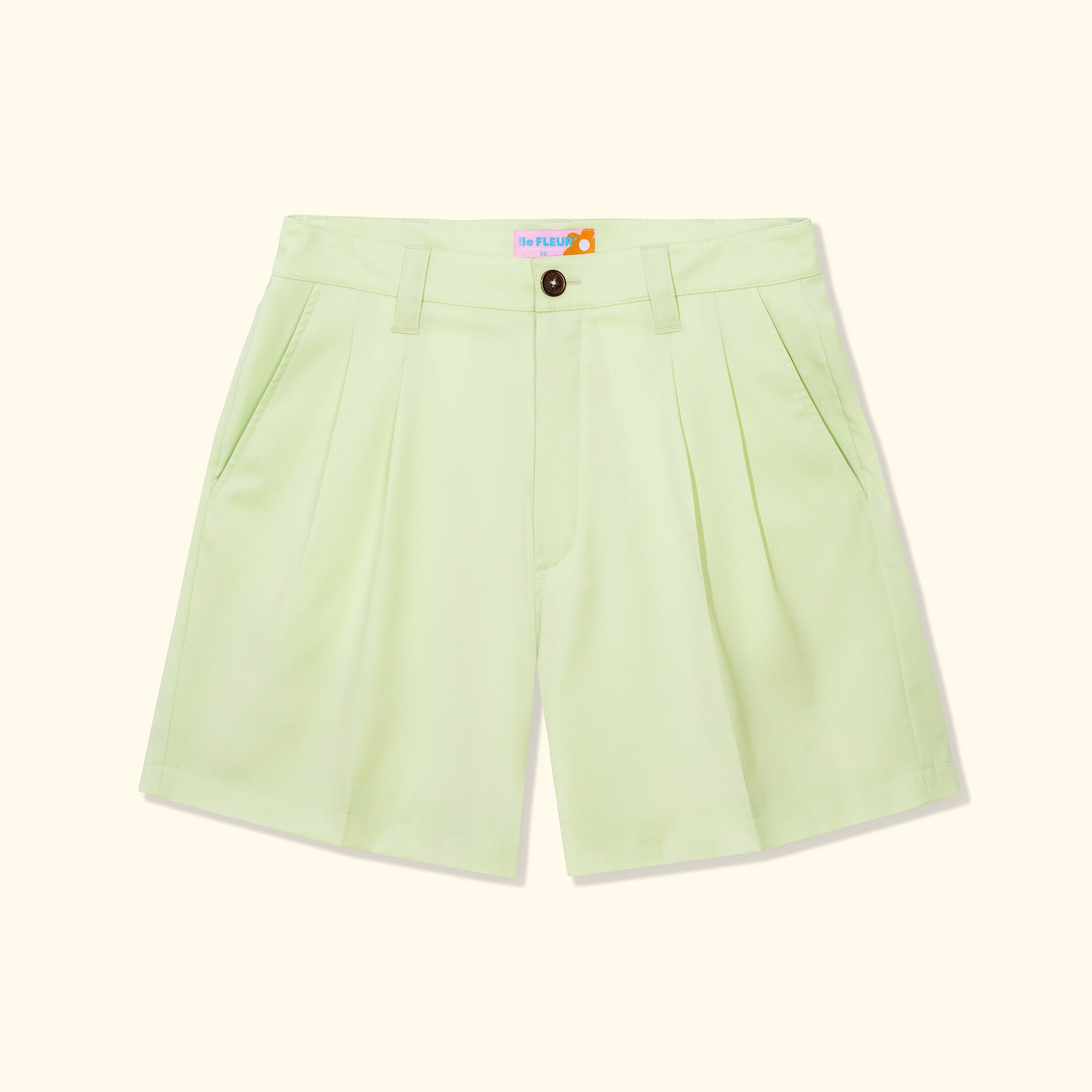 Double Pleated Shorts Mint