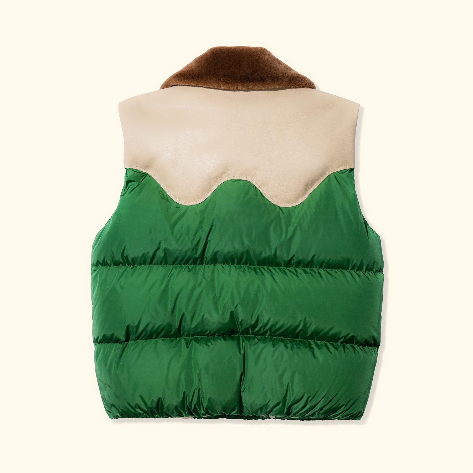 Leather Puffer Vest