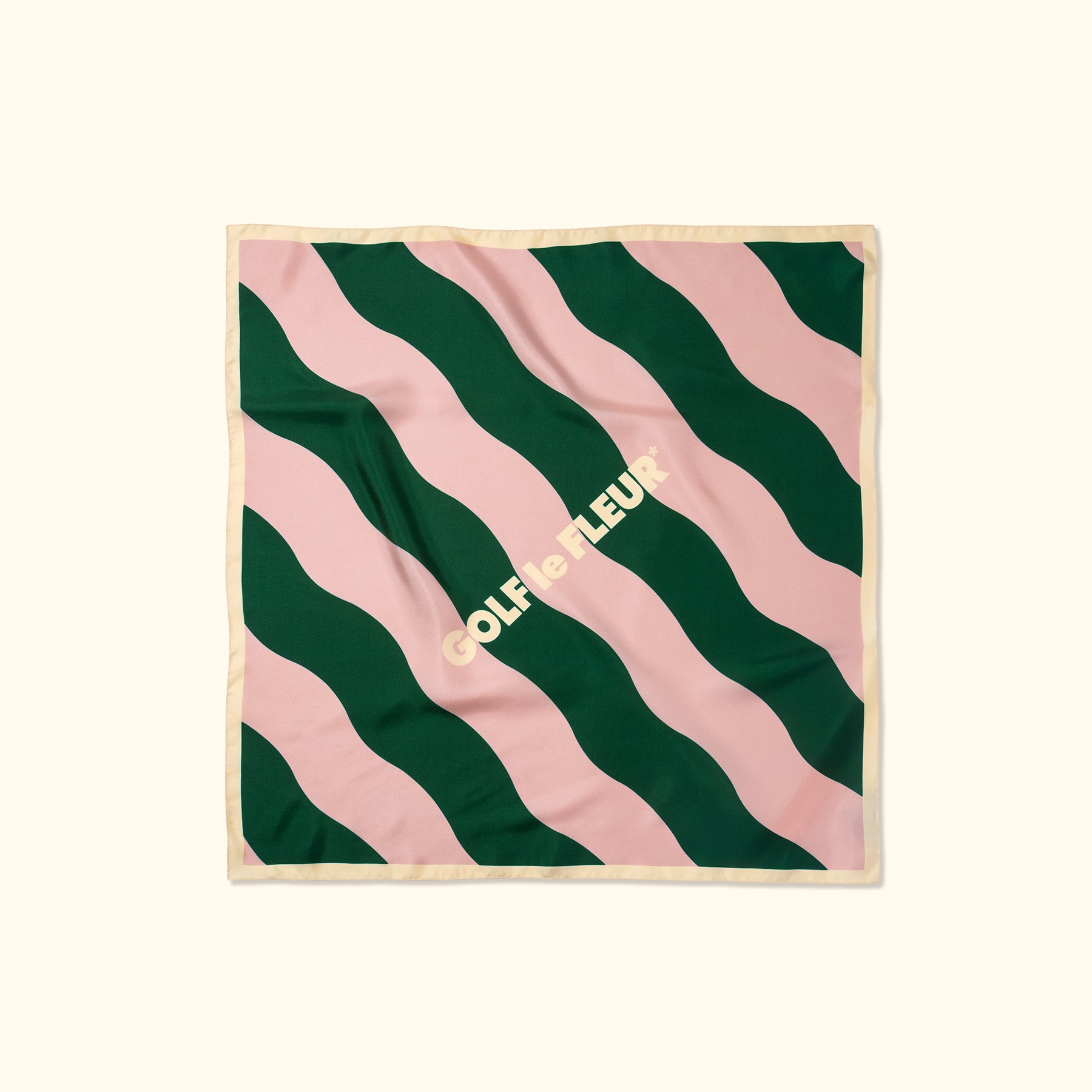 Wavy Stripe Silk Scarf Pink