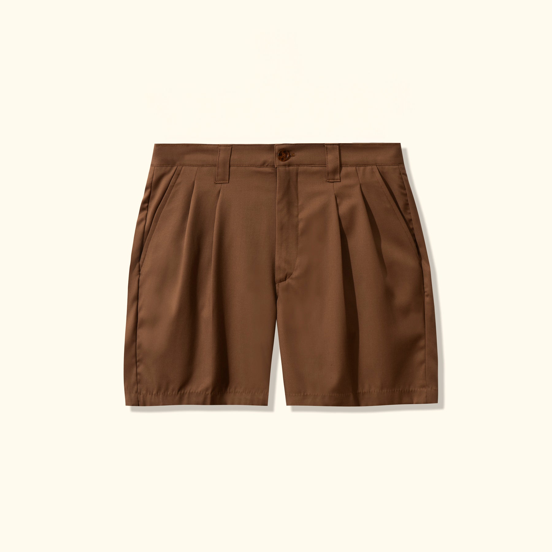 Wavy Pocket Shorts Brown