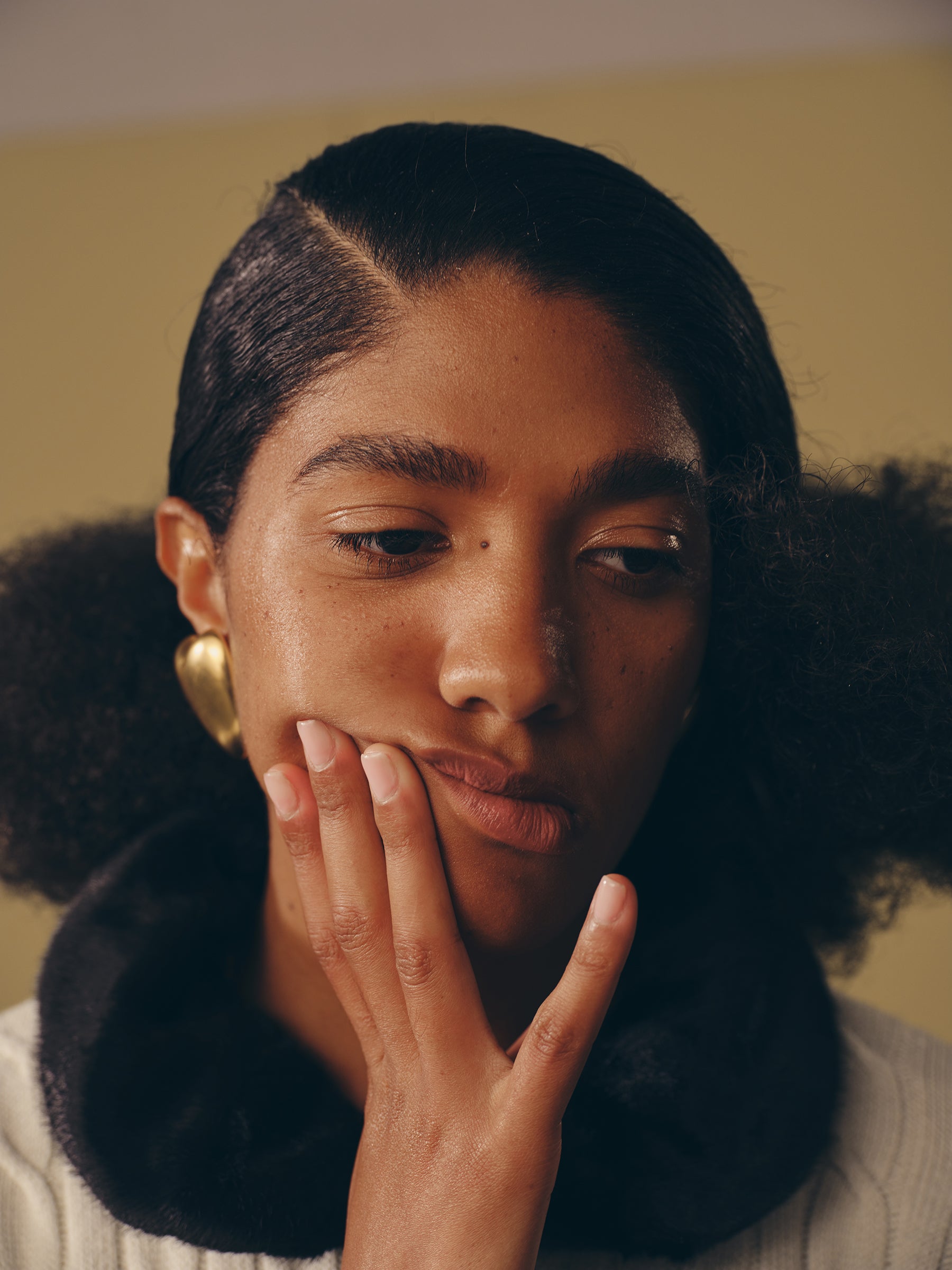 トップス theVirgins fur short cardigan 001_light_20beige_7cd3967f-