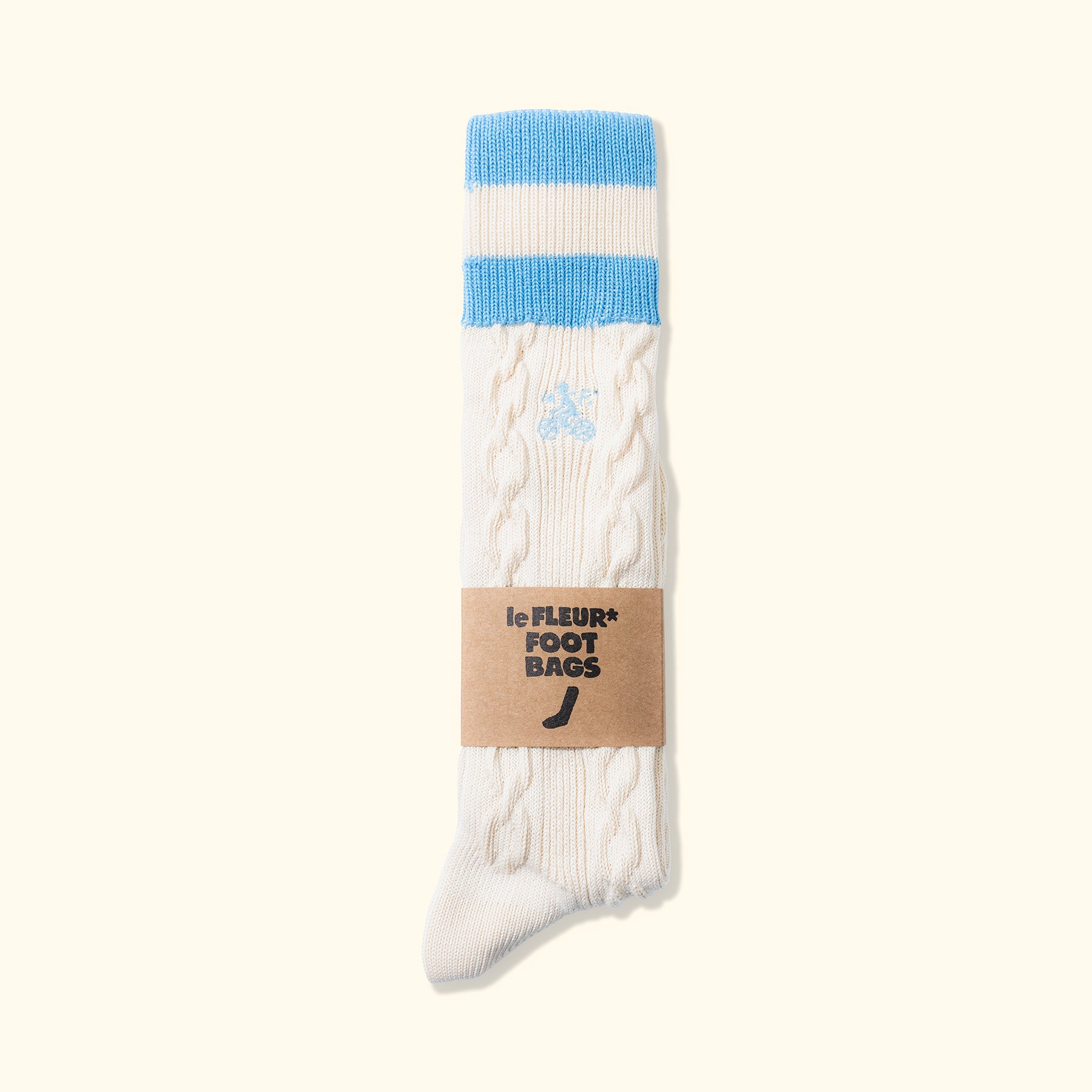 Cable Knit Petalers Socks Blue — image 1 of 4