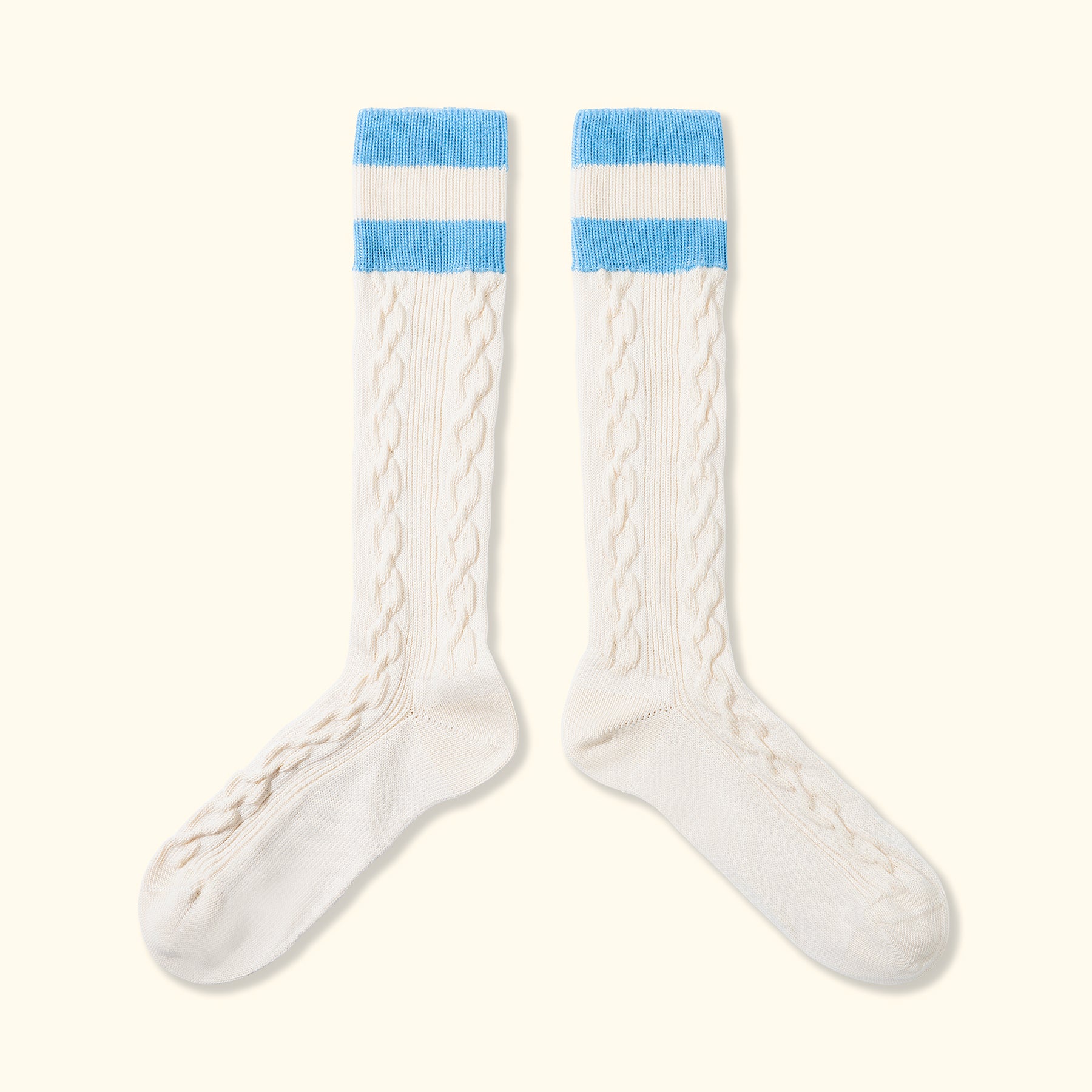 Cable Knit Petalers Socks Blue — image 4 of 4