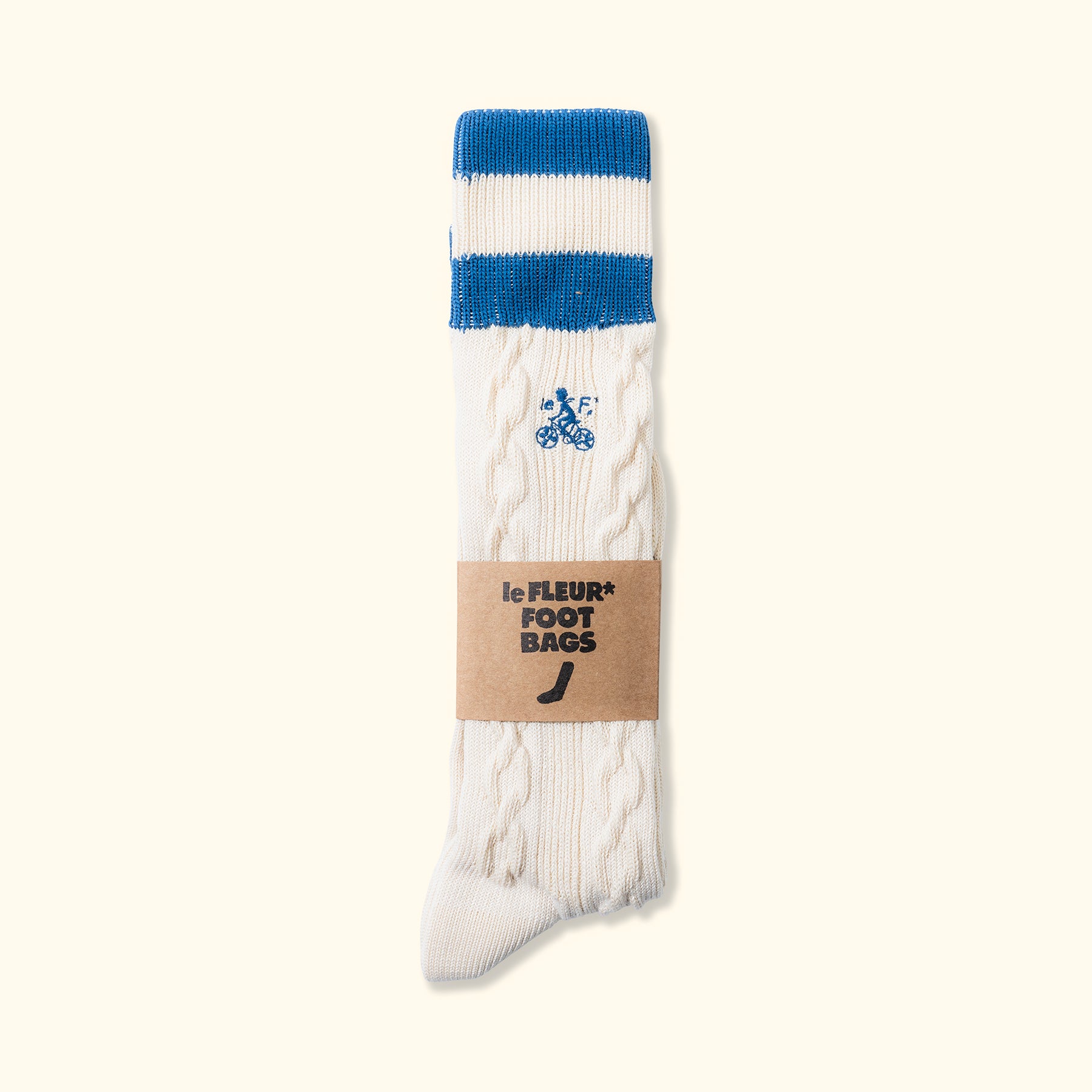 Cable Knit Petalers Socks Navy — image 1 of 4
