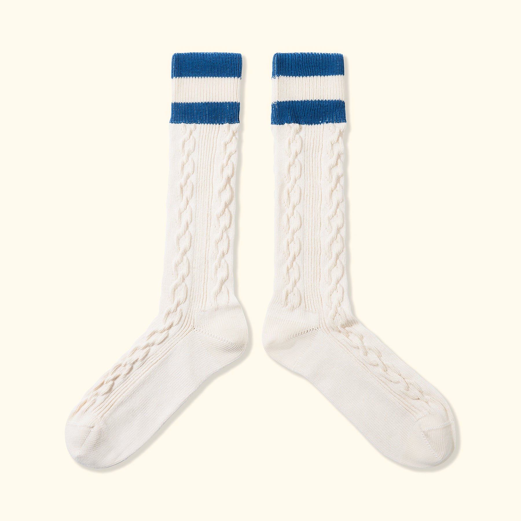 Cable Knit Petalers Socks Navy — image 4 of 4