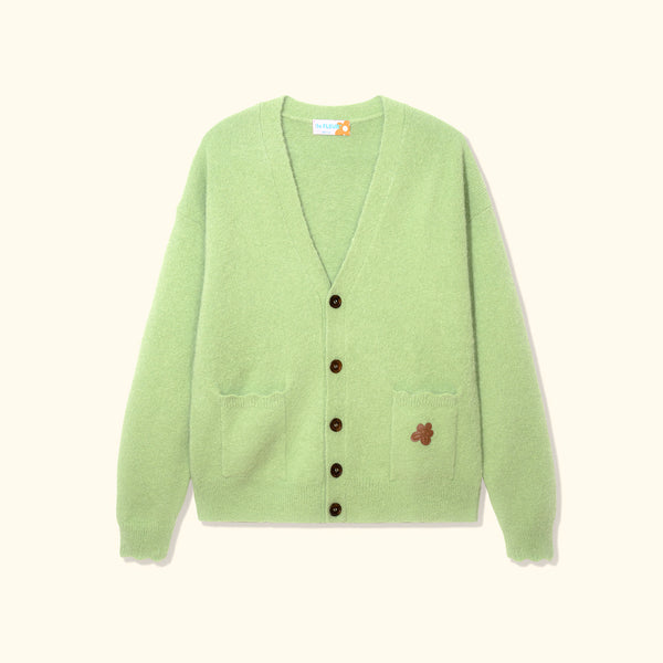 Wavy Cardigan Green