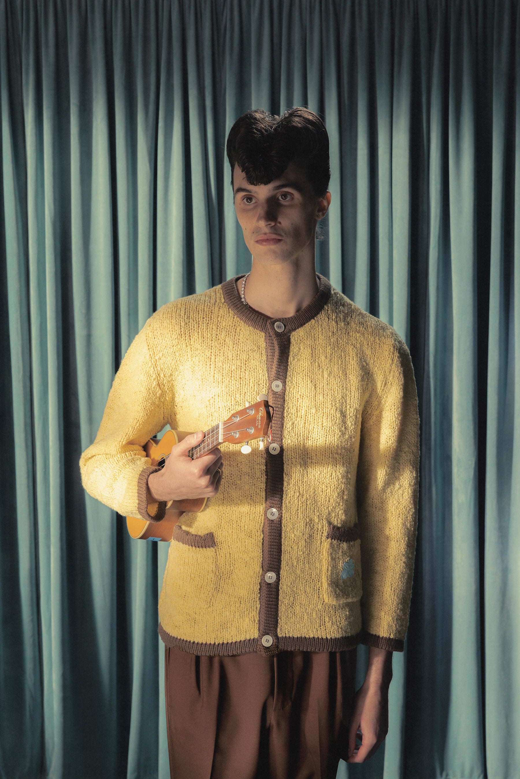 Crewneck Cardigan Honey