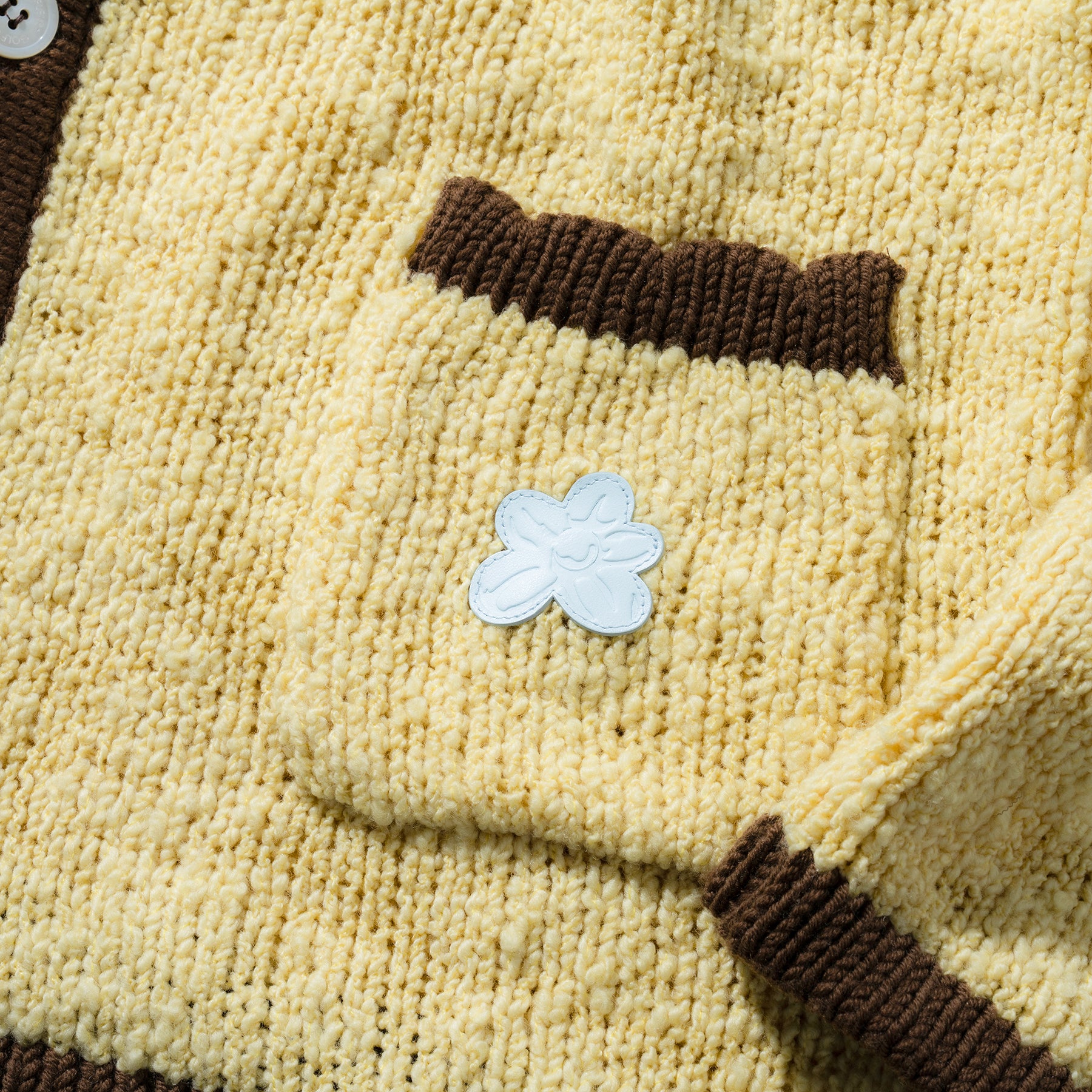 Crewneck Cardigan Honey – GOLF le FLEUR* Crewneck Cardigan Honey – GOLF le FLEUR*
