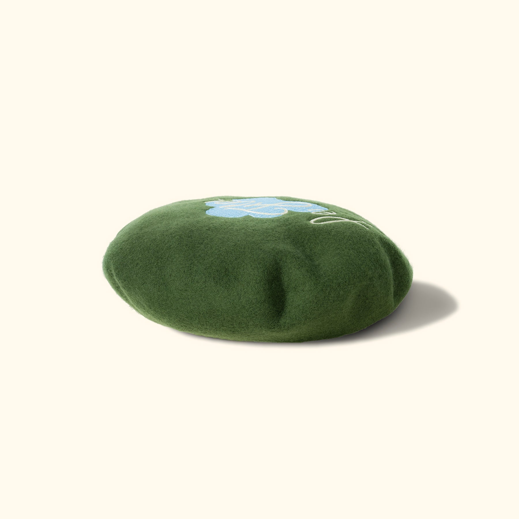 Cursive Beret Olive