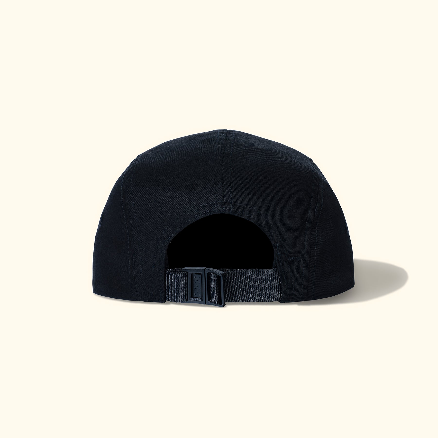 Cursive Patch Camp Hat Black