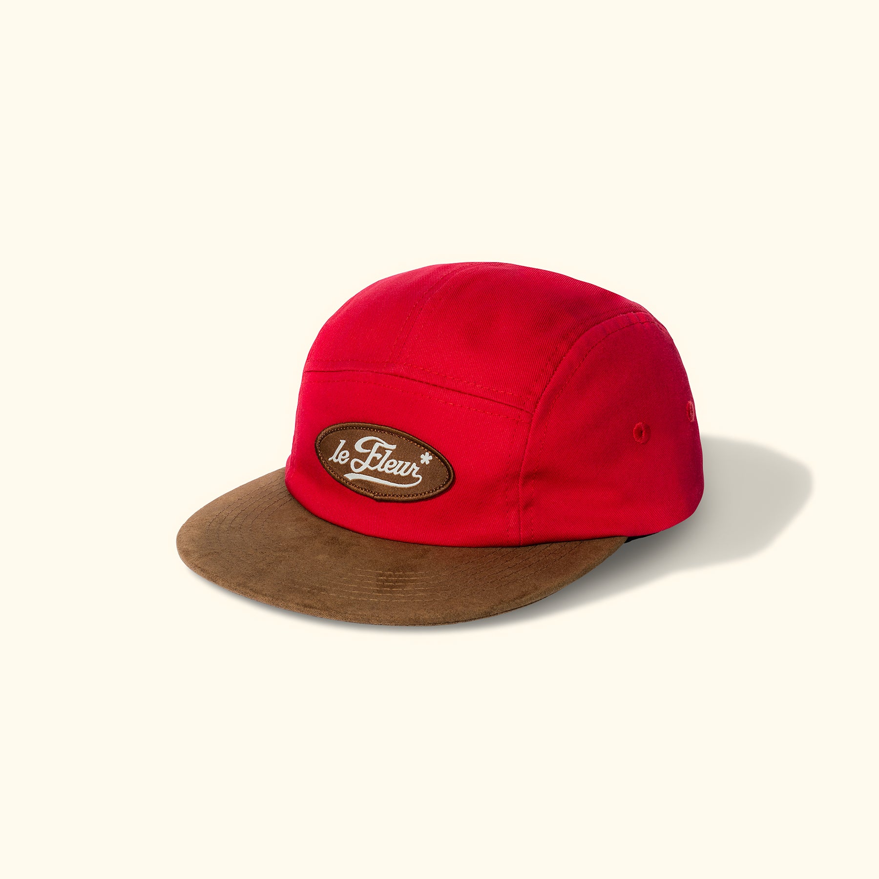 Cursive Patch Camp Hat Red