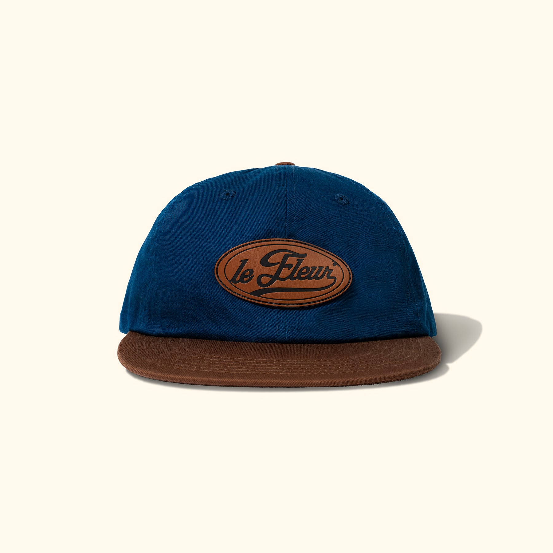 Cursive Patch 6 Panel Hat Navy — image 1 of 3