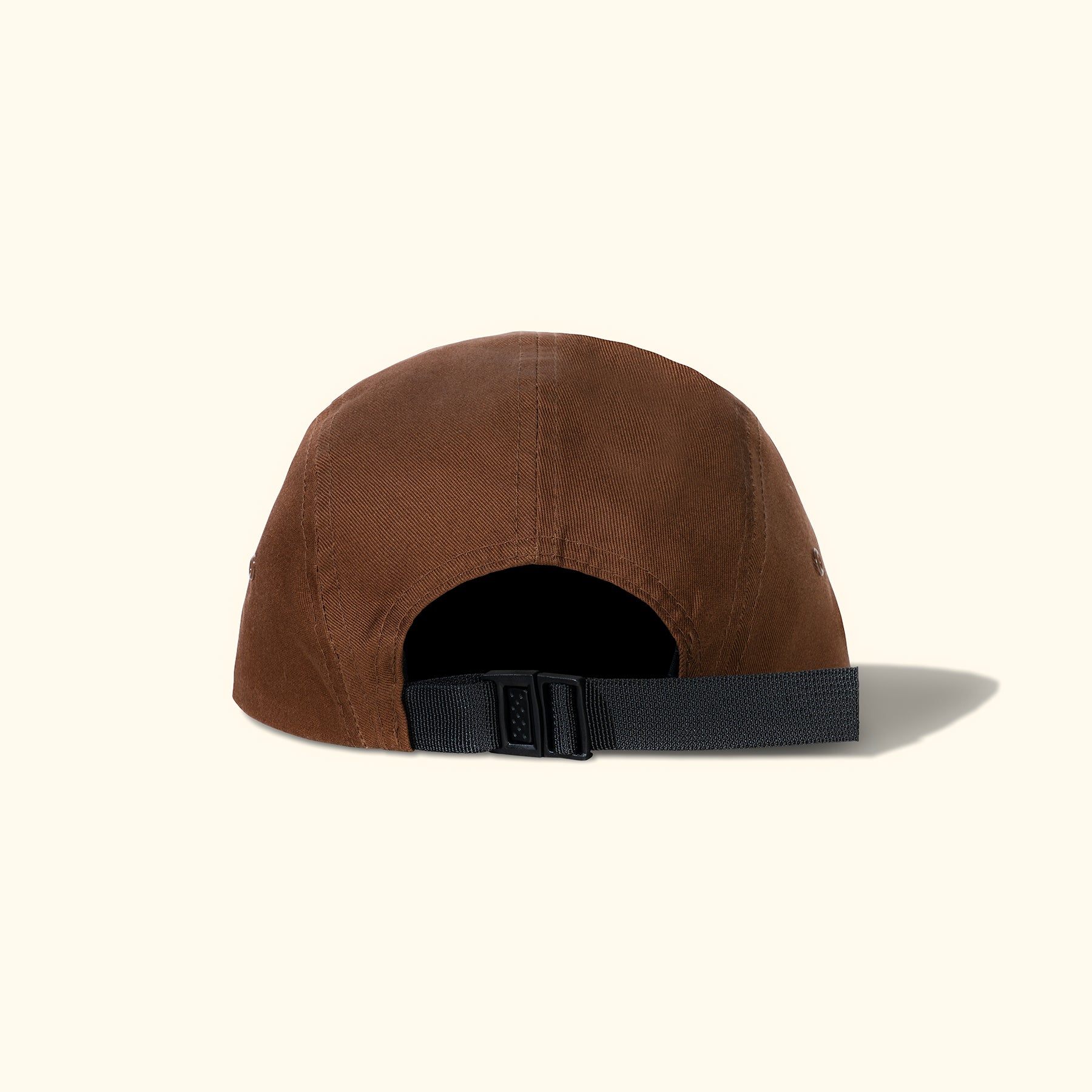 Solid Cursive Patch Camp Hat Brown — image 3 of 3