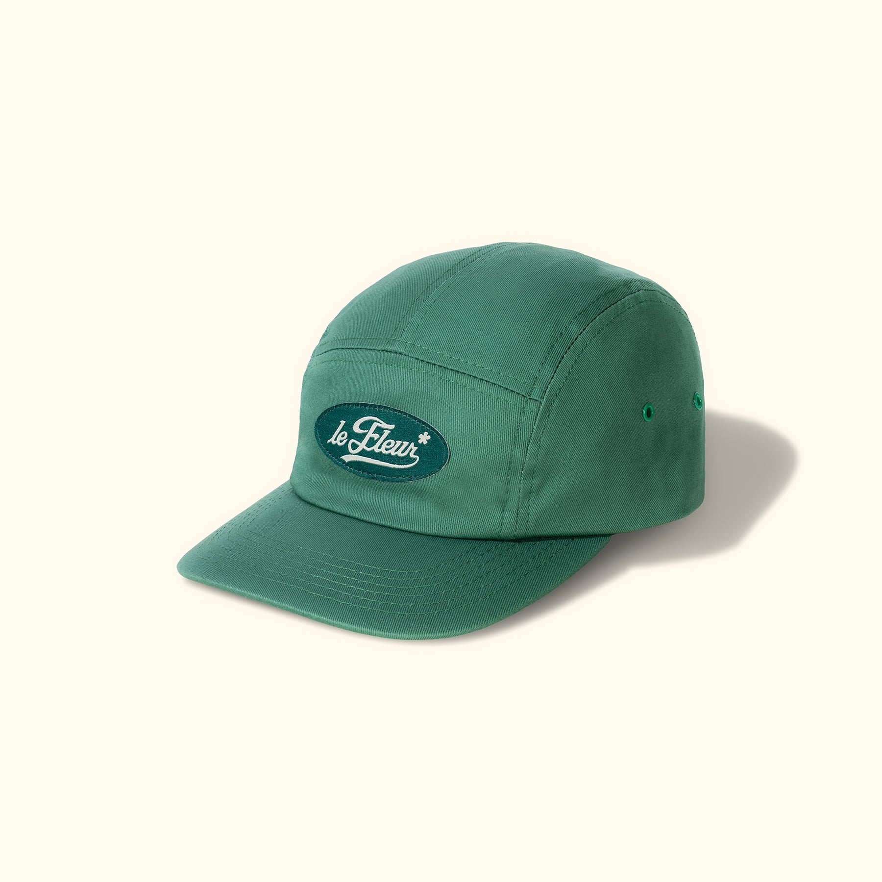 Solid Cursive Patch Camp Hat Green — image 2 of 3