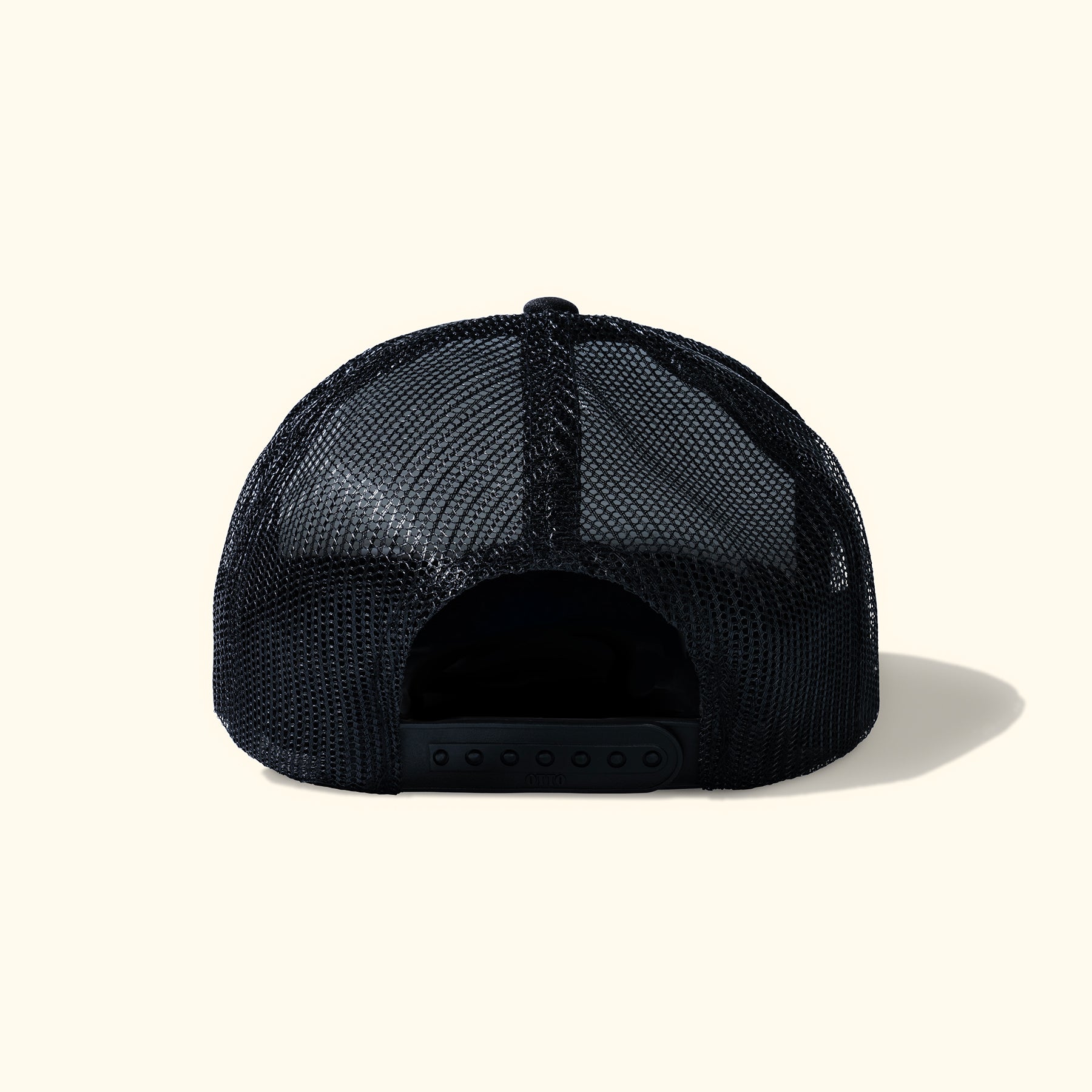 Cursive Trucker Hat Black