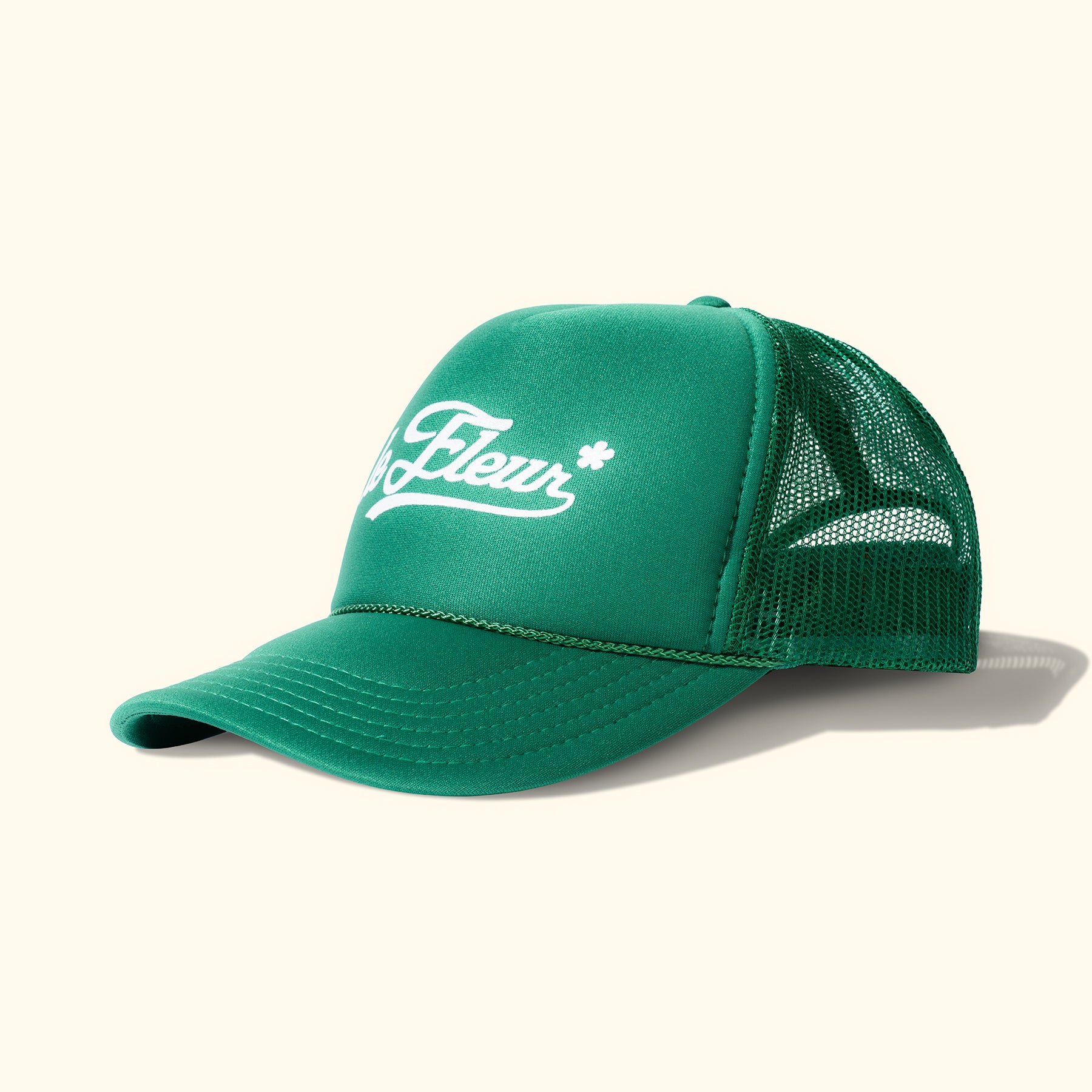 Cursive Trucker Hat Green