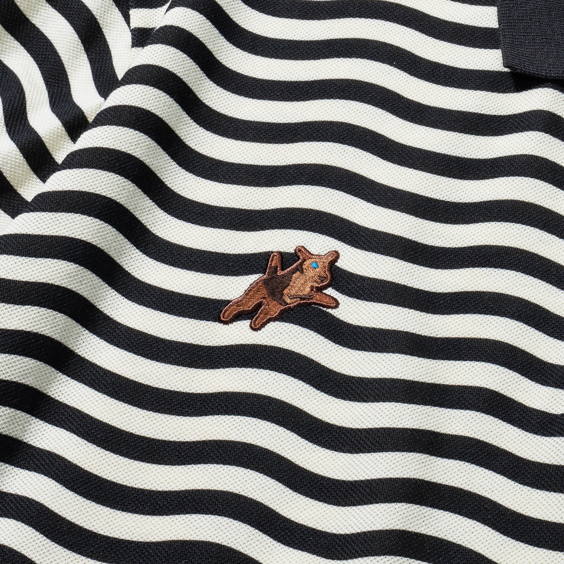 Darryl Striped Polo Black