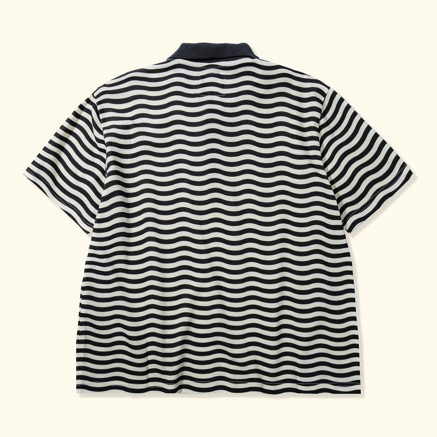 Darryl Striped Polo Black