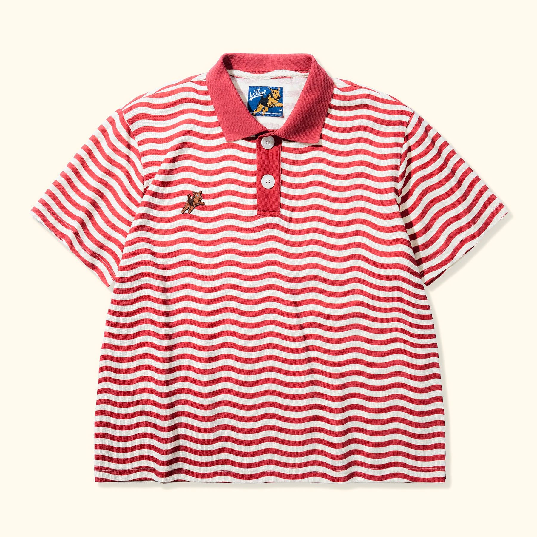 Darryl Striped Polo Red