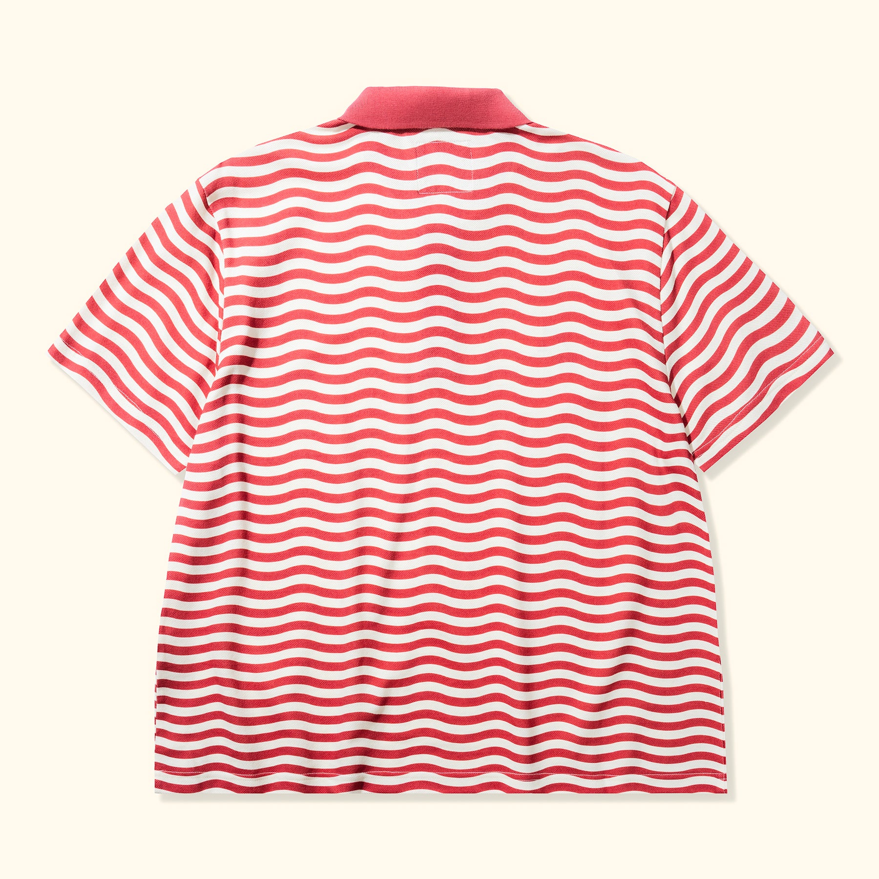 Darryl Striped Polo Red