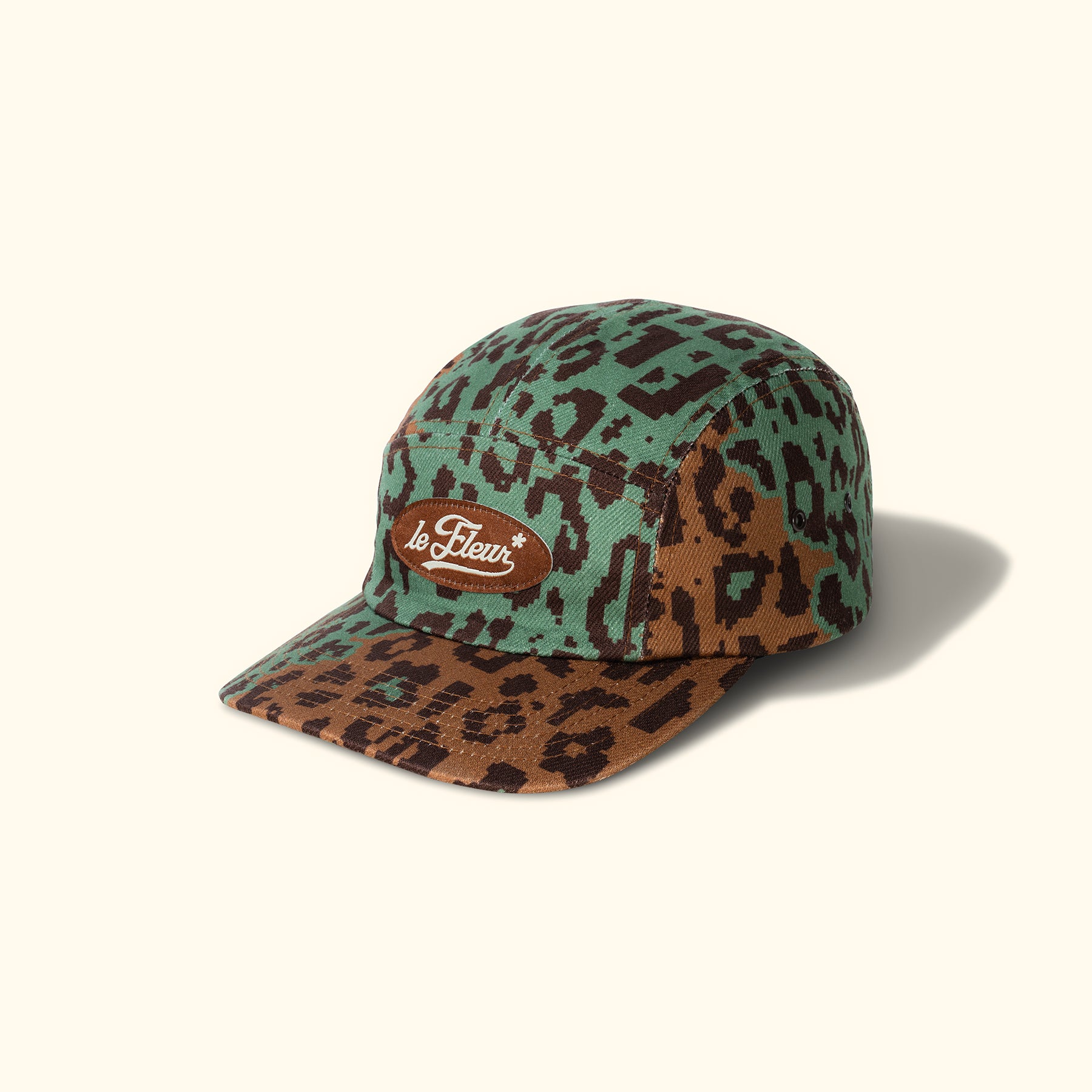 Fleur Camo Camp Hat Brown