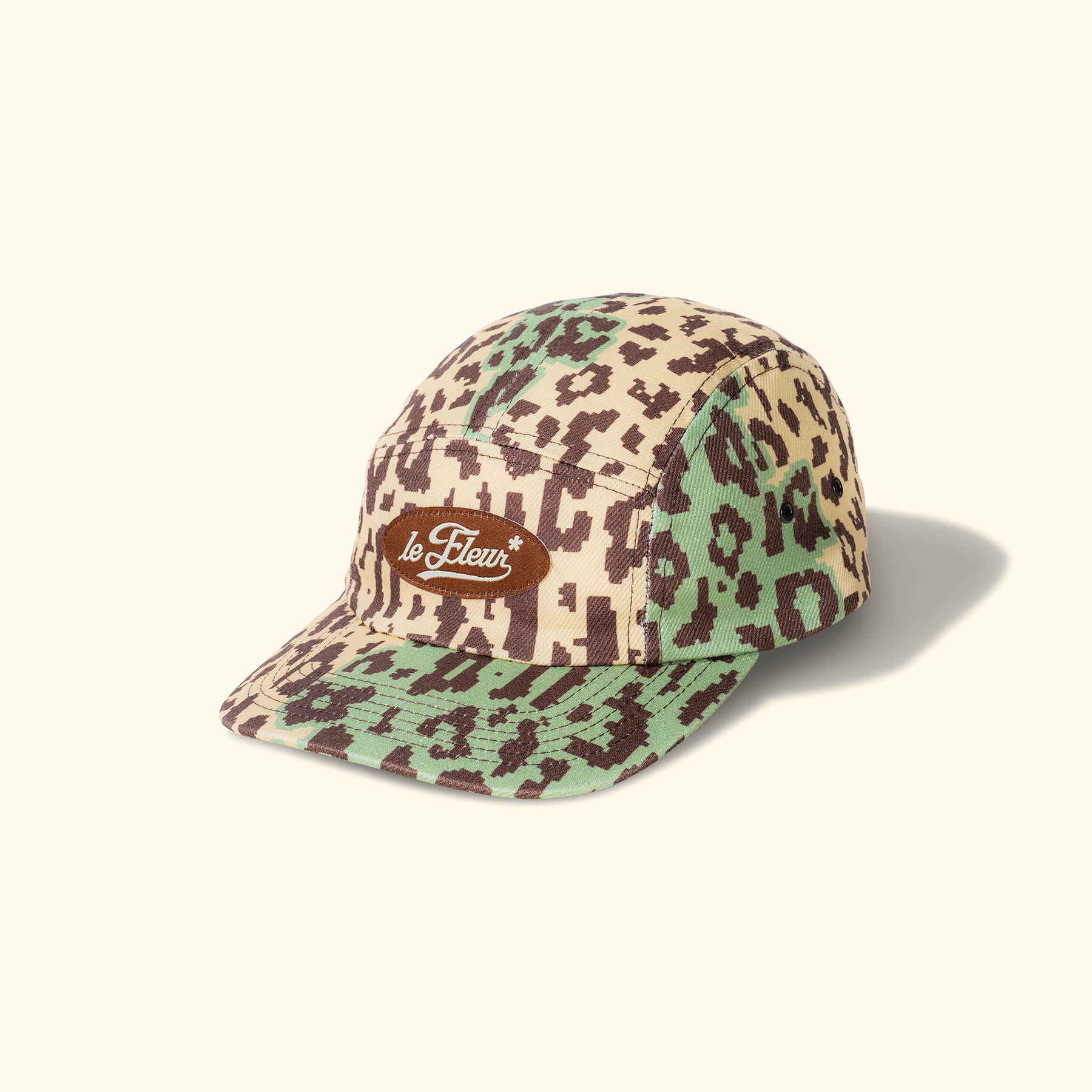 Fleur Camo Camp Hat Cream