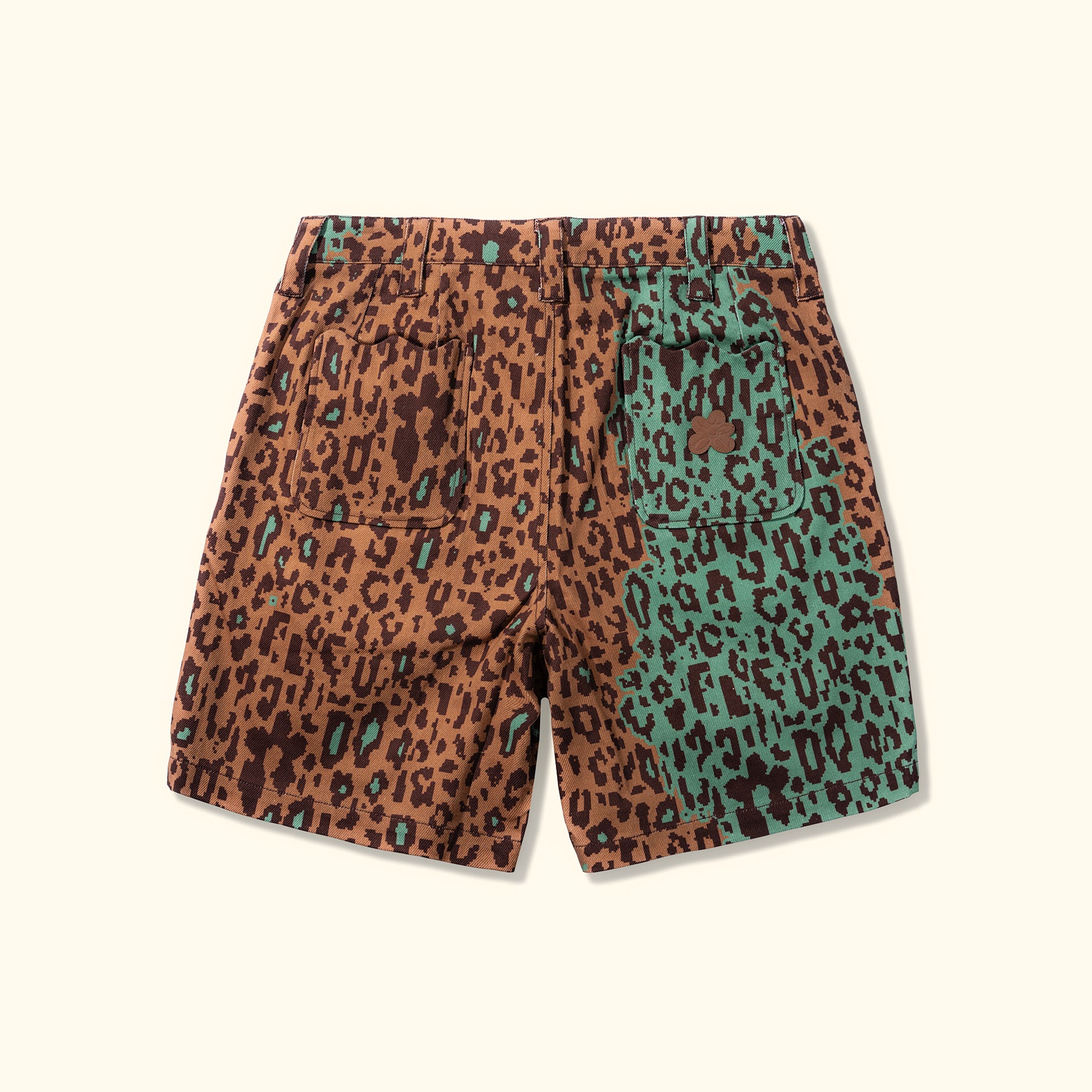 Fleur Camo Shorts Brown