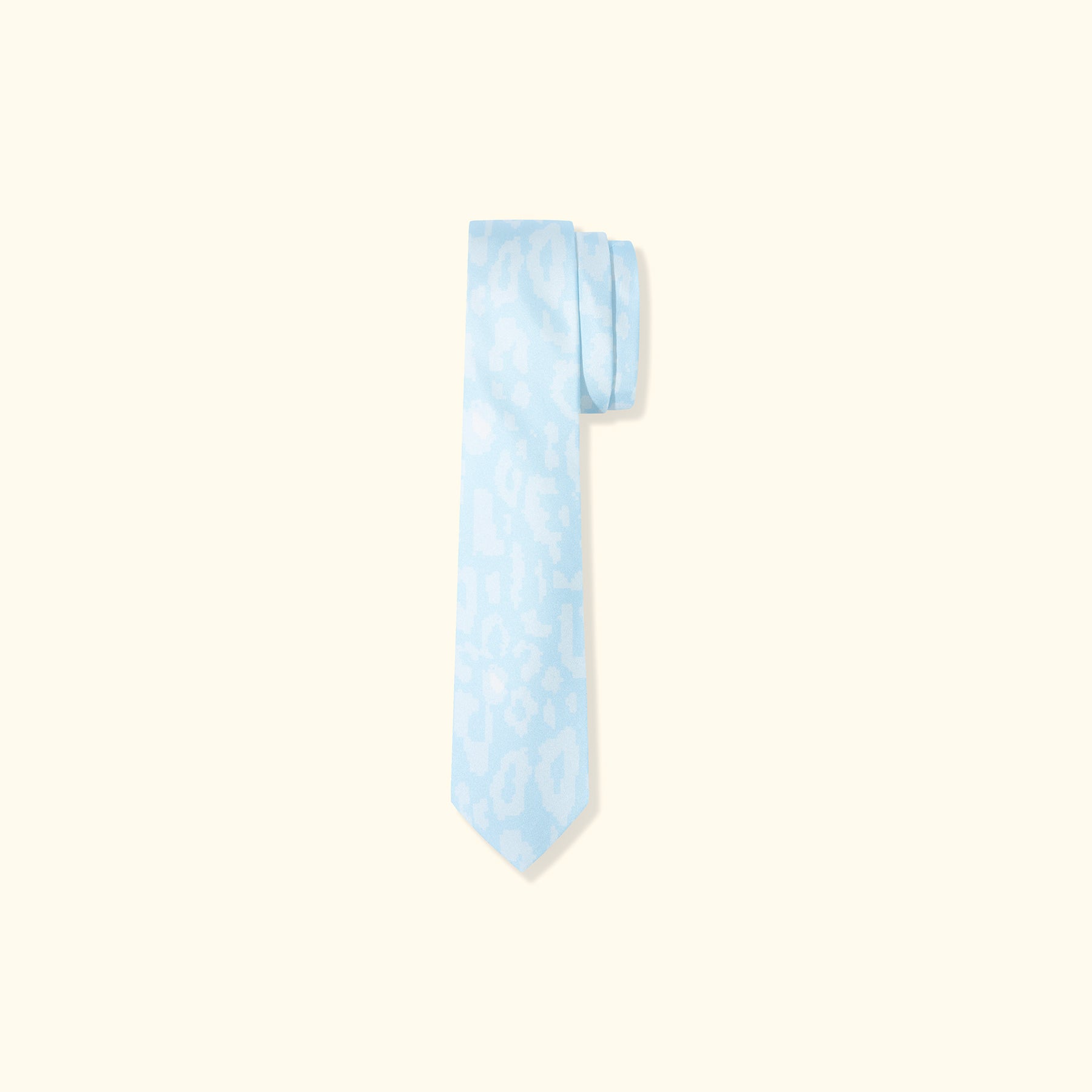 Fleur Camo Wide Silk Tie Blue