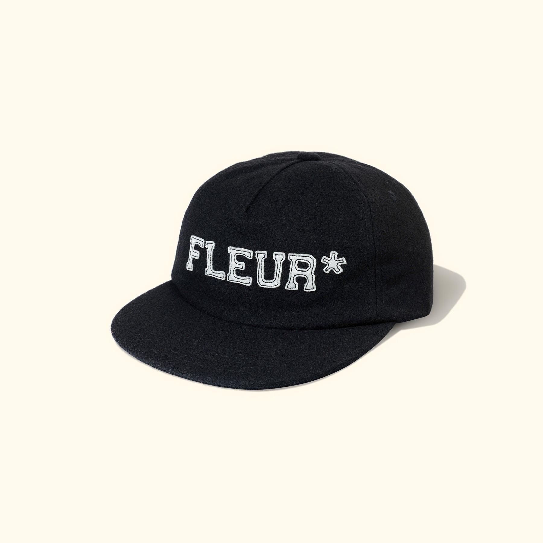 Fleur Patch 5 Panel Hat Black — image 2 of 3