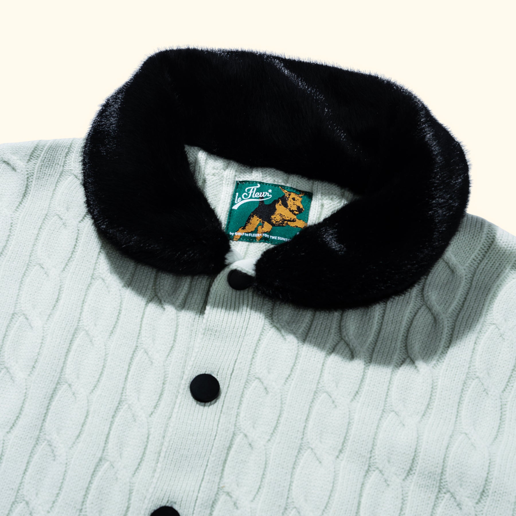 Faux Fur Cardigan Mint – GOLF le FLEUR*