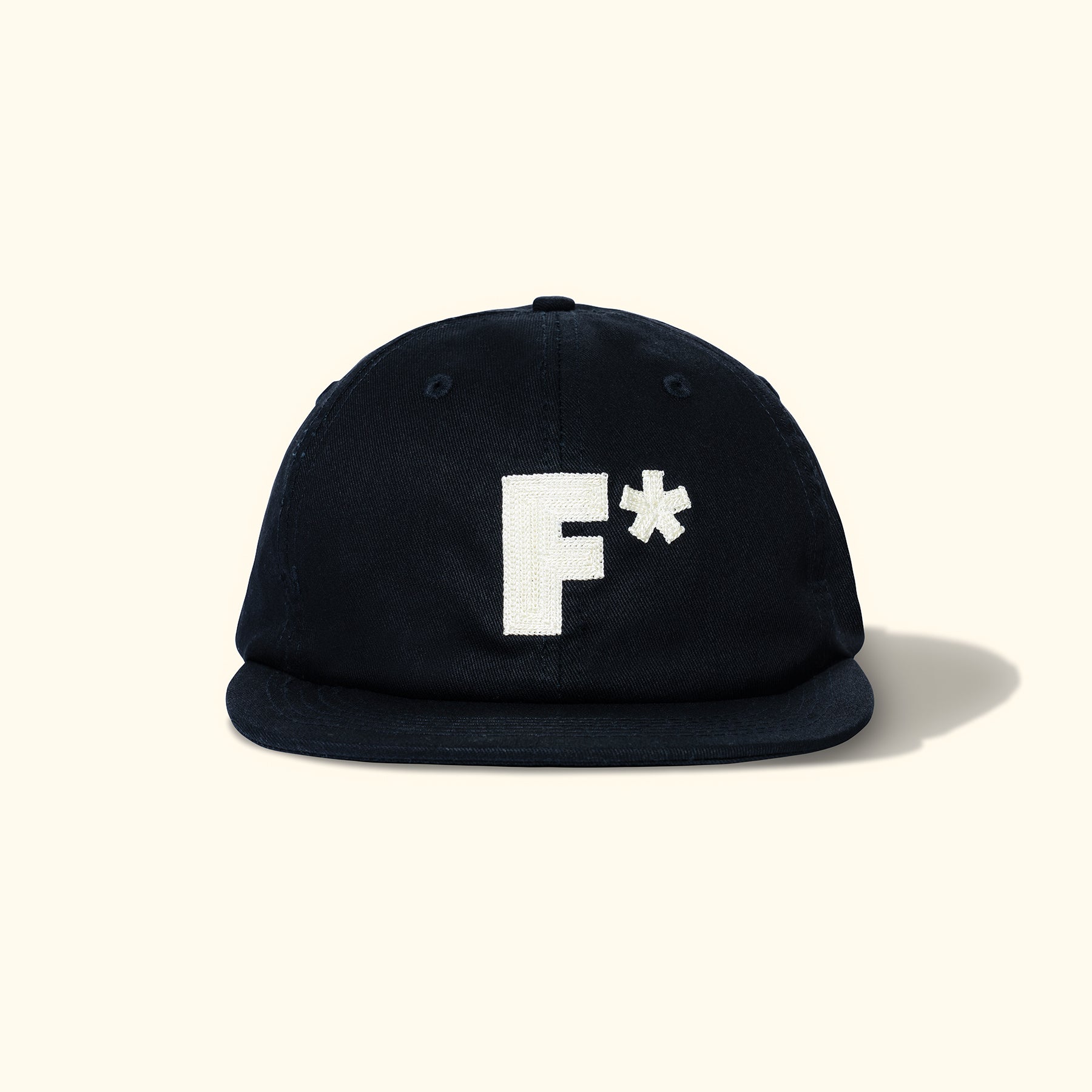 F* 6 Panel Hat Black