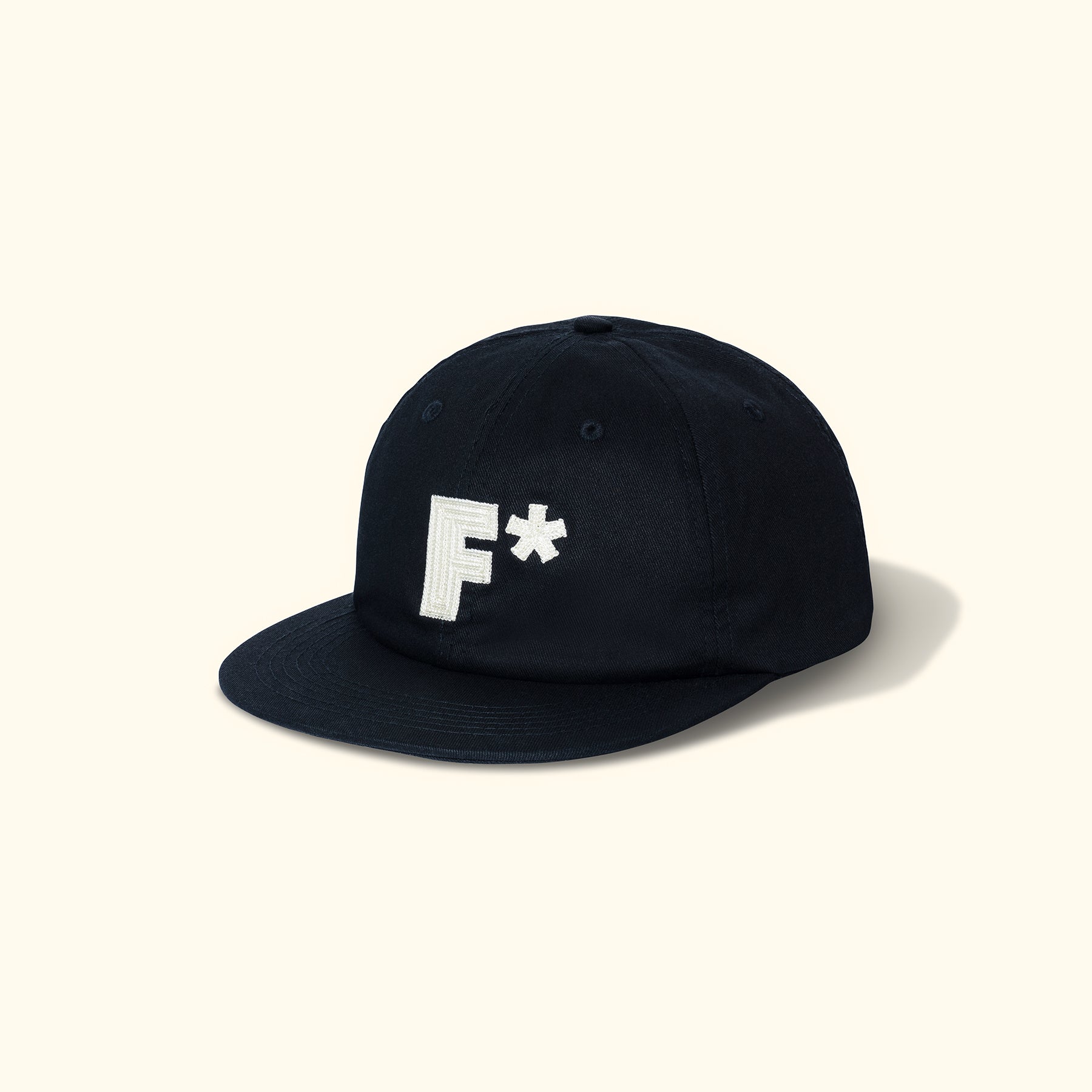 F* 6 Panel Hat Black