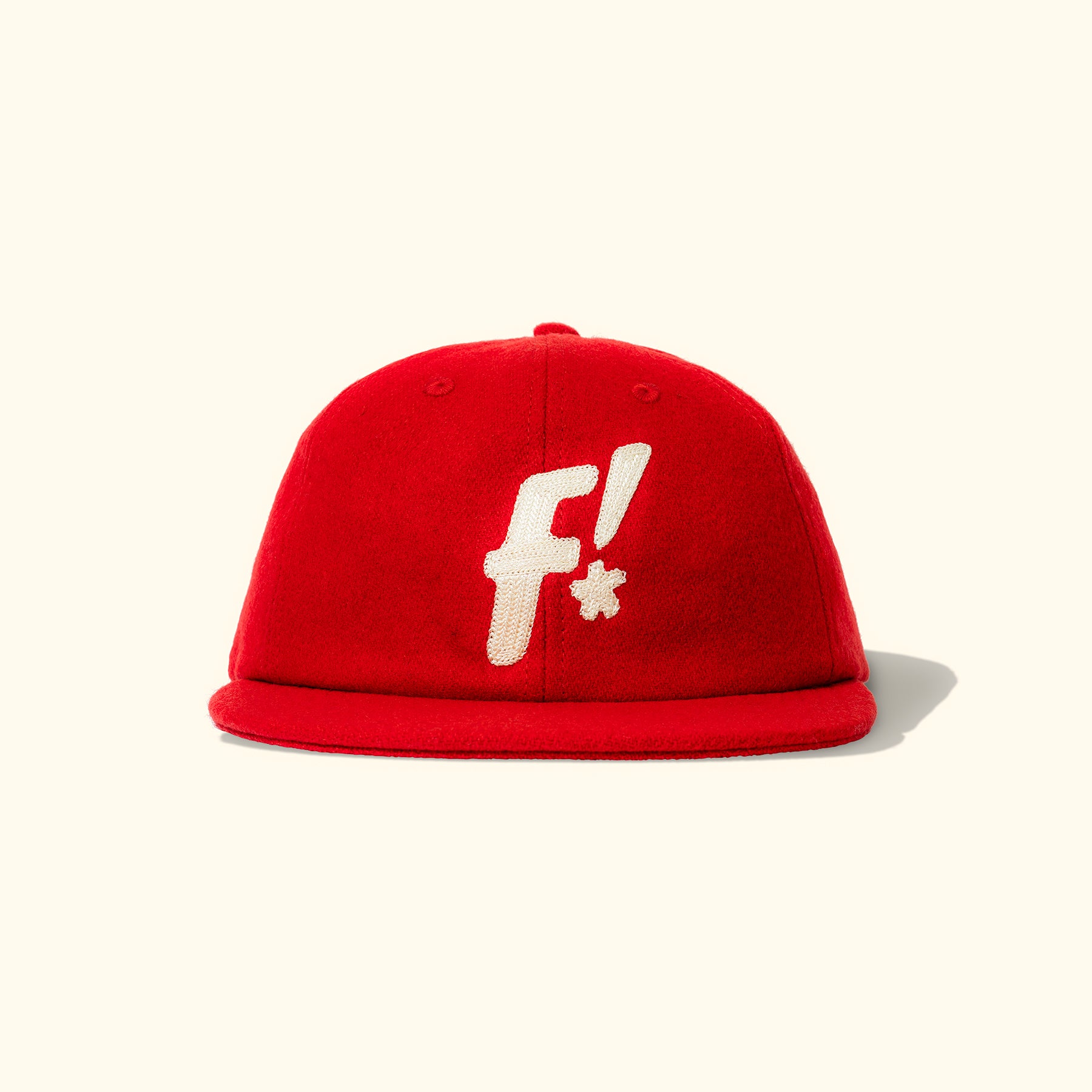 F! Patch 6 Panel Hat Red