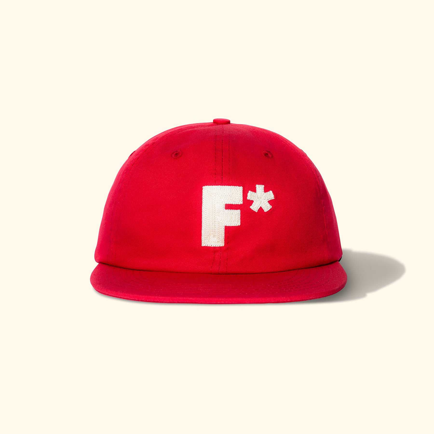 F* 6 Panel Hat Red