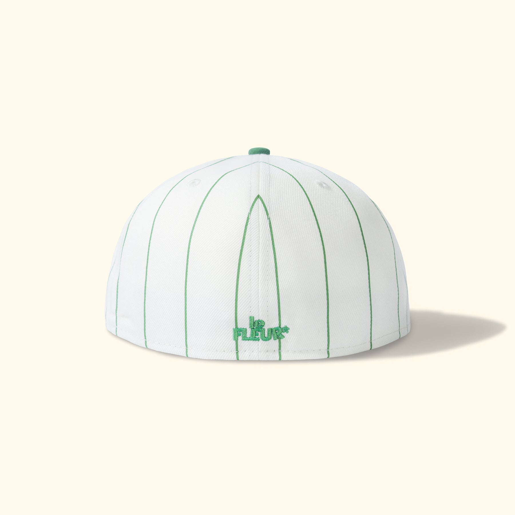 Striped F* Fitted Hat Green