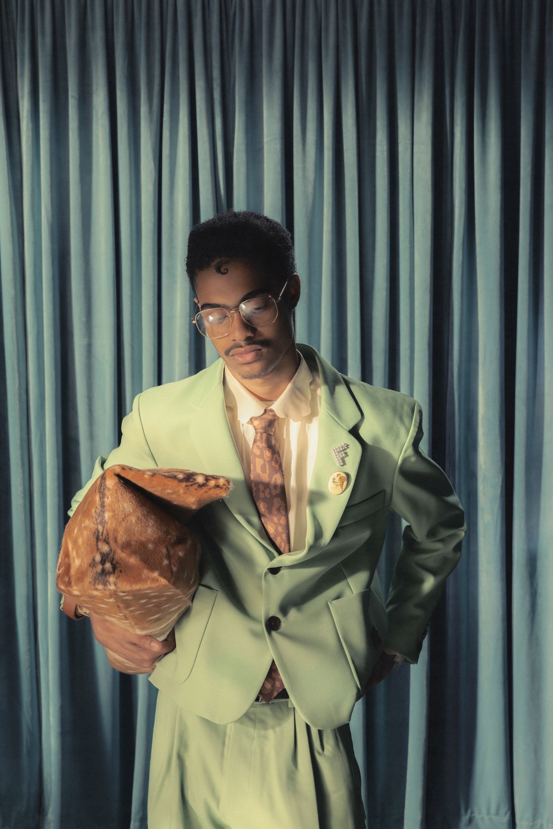 小物 FLEUR CAMO WIDE SILK TIE GREEN Fleur Camo Wide Silk Tie Green – GOLF le FLEUR*