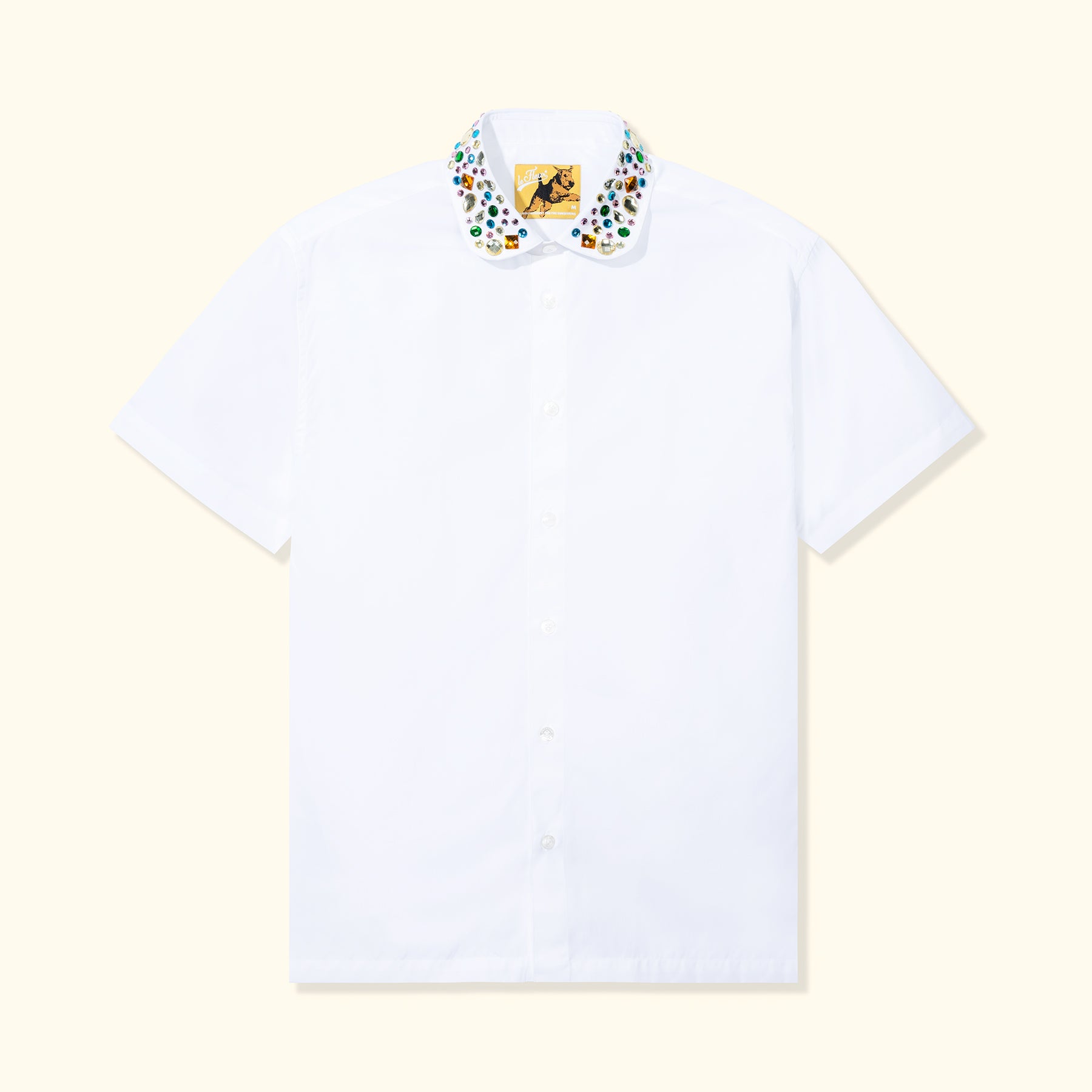 Gemstone Round Collar Shirt