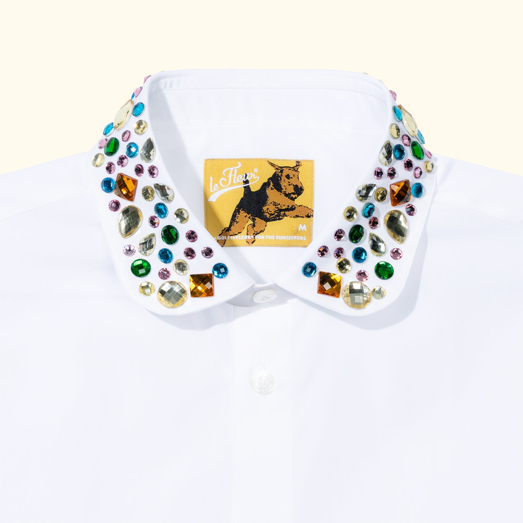 Gemstone Round Collar Shirt