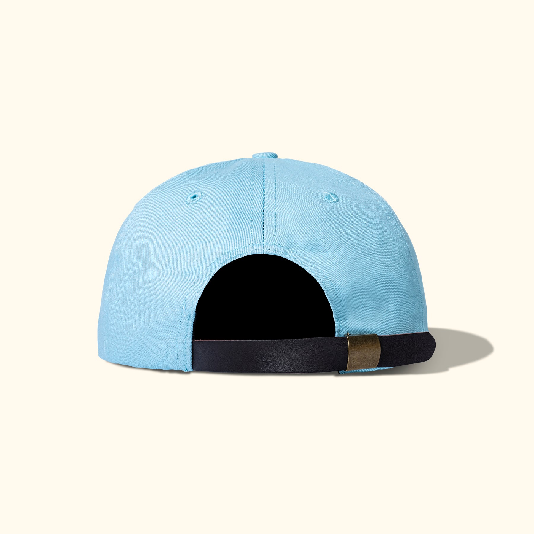 Leather Patch 5 Panel Hat Blue
