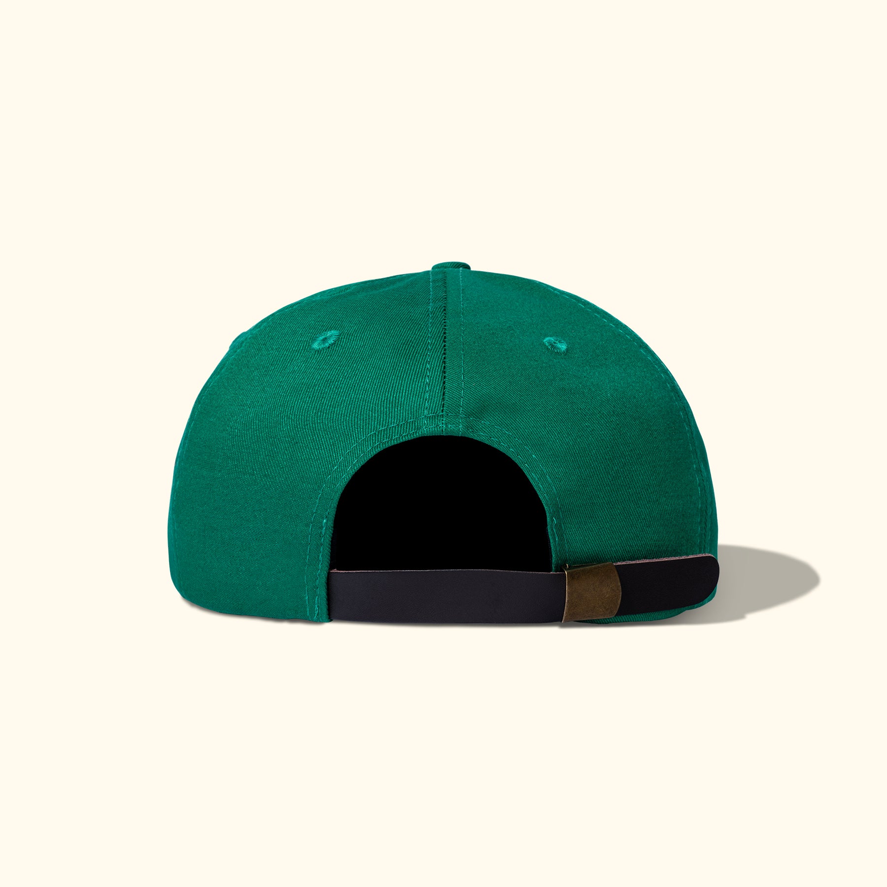 Leather Patch 5 Panel Hat Green