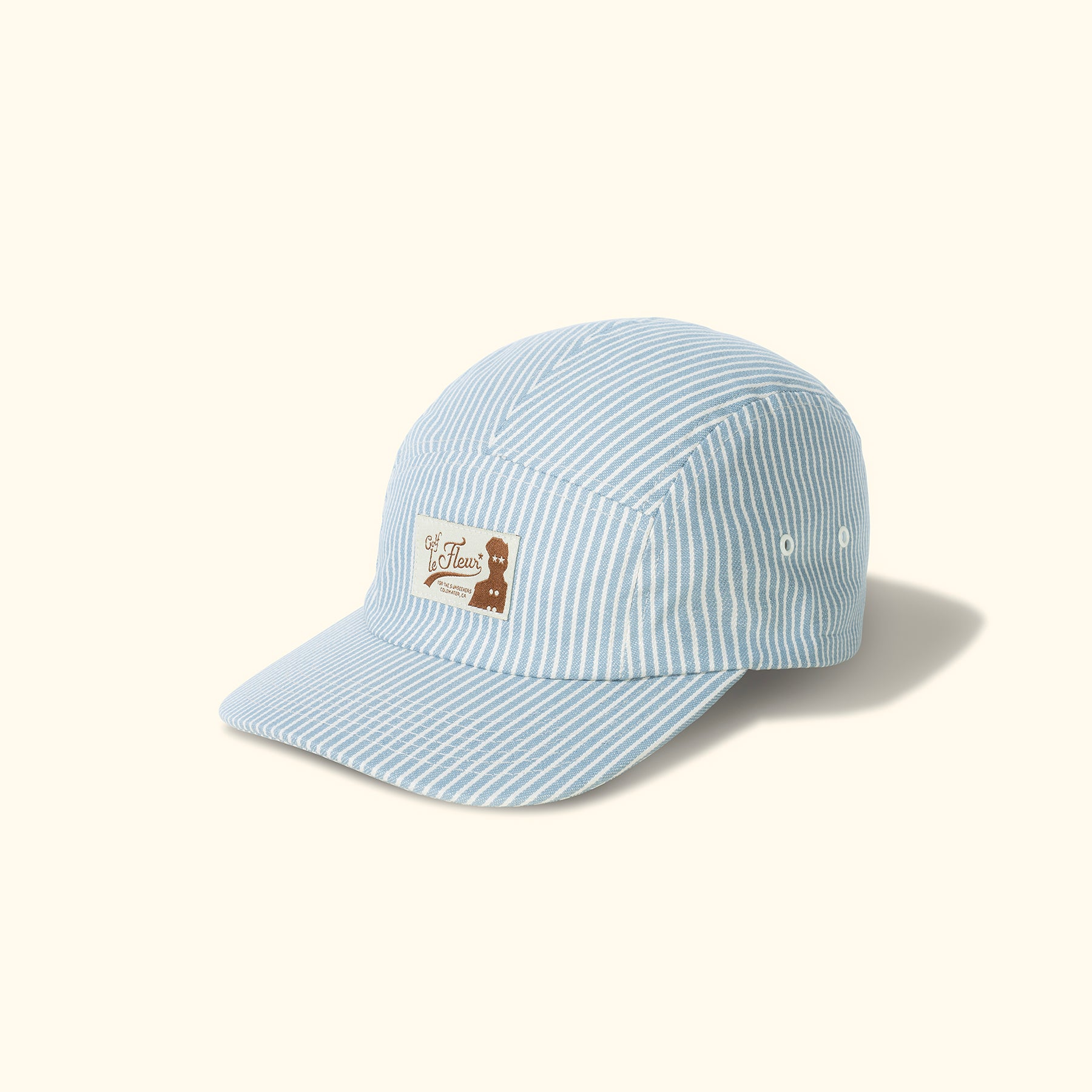 Hickory Stripe Camp Hat Blue