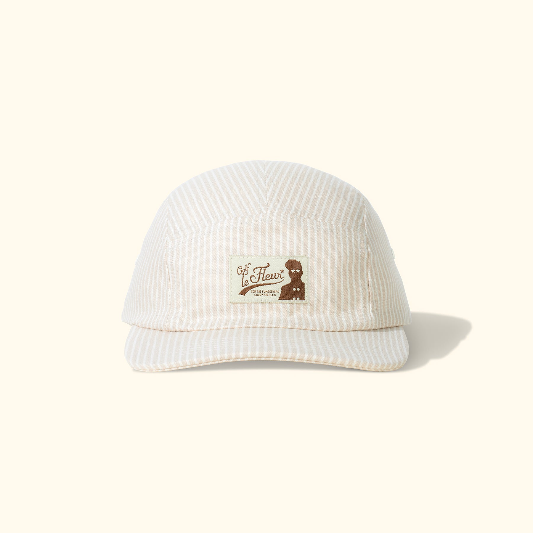 Hickory Stripe Camp Hat Khaki