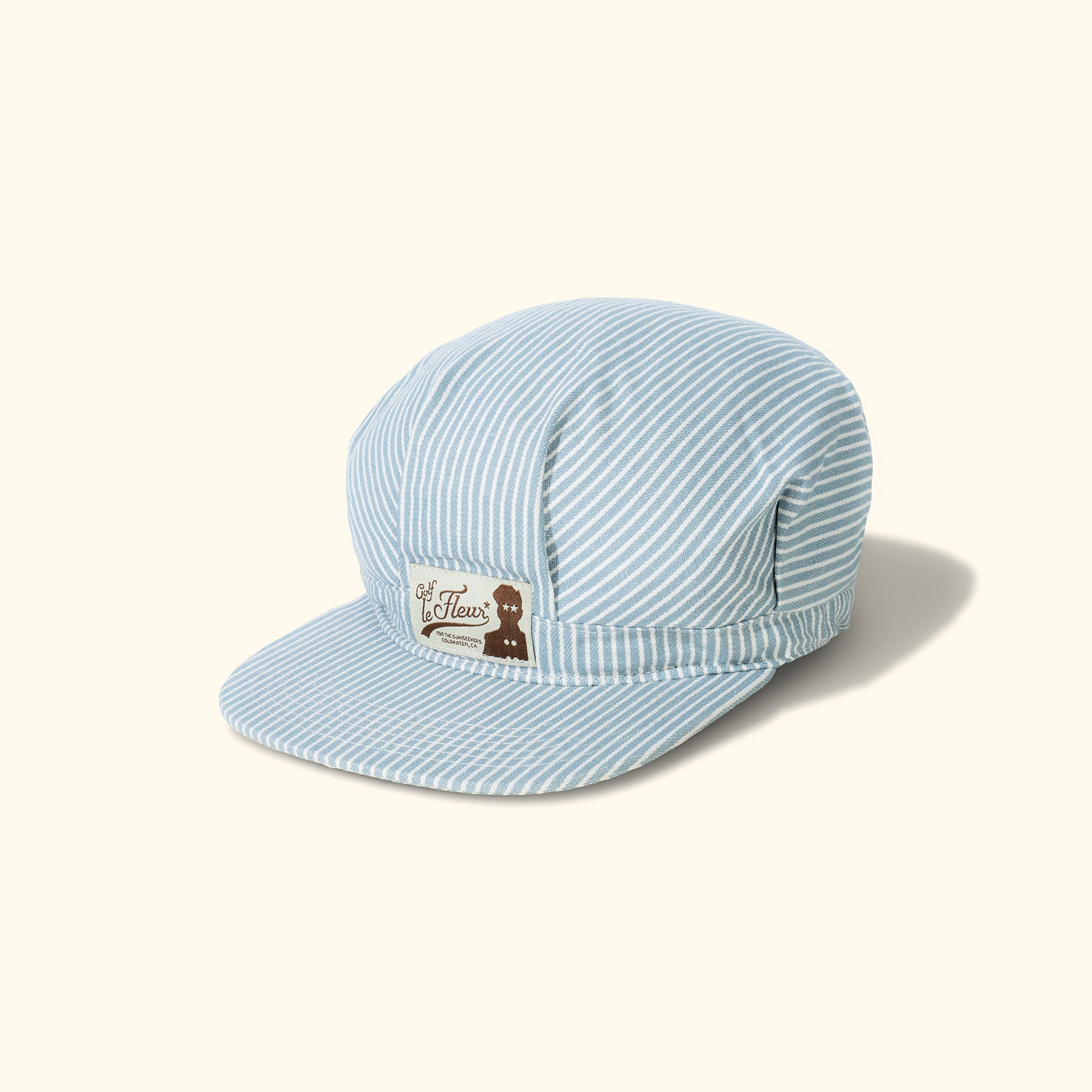 Hickory Stripe Conductor Hat Blue