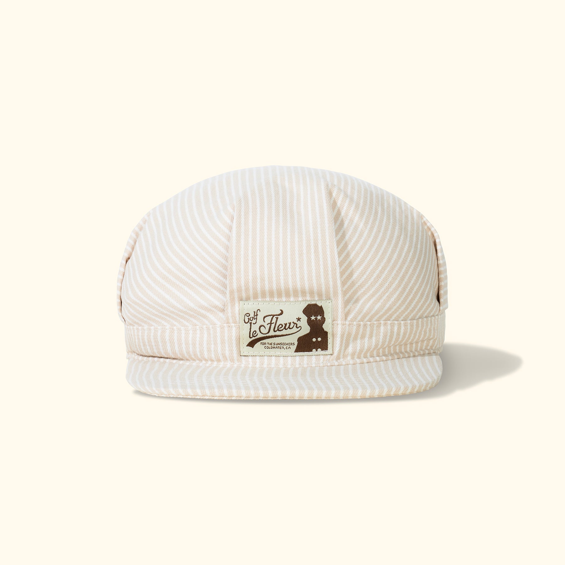 Hickory Stripe Conductor Hat Khaki
