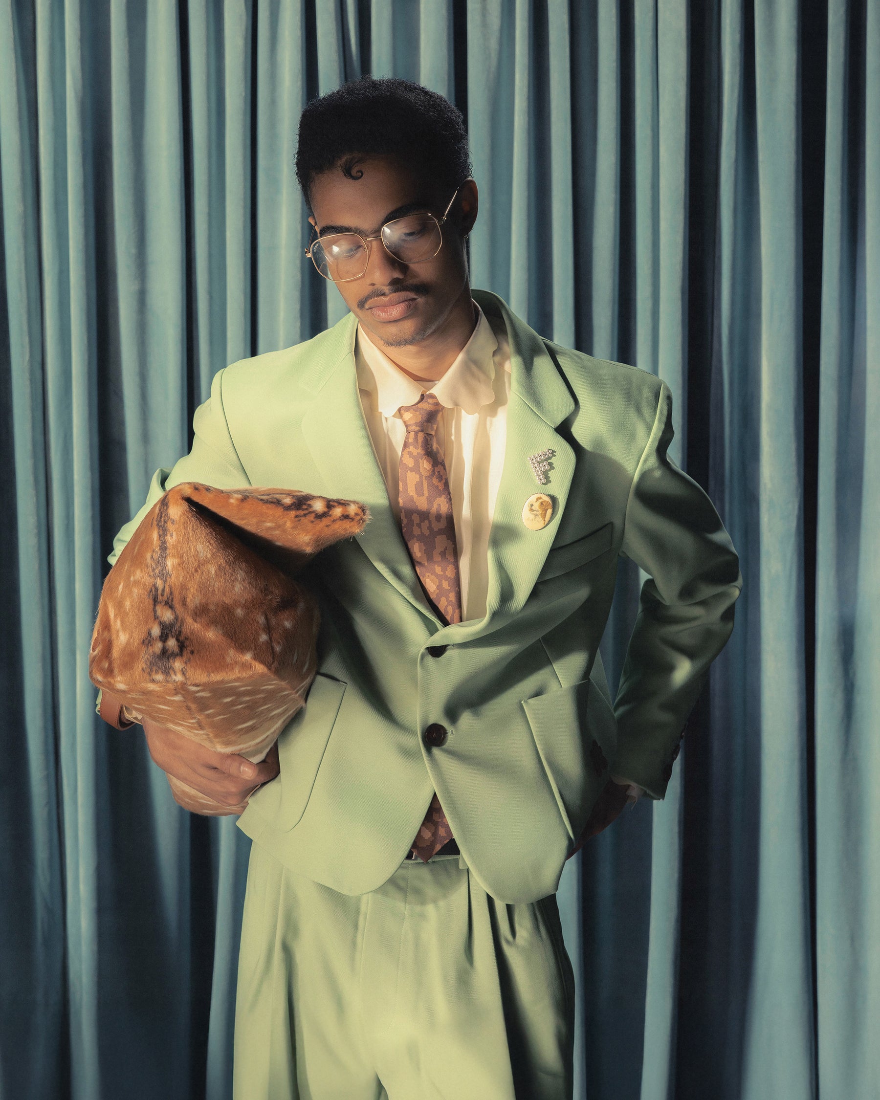 Double Pleated Trousers Drab Green – GOLF le FLEUR*