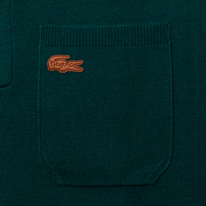 Louis Vuitton 1AFALK Monogram Long-sleeved Knitted Polo , Green, XL